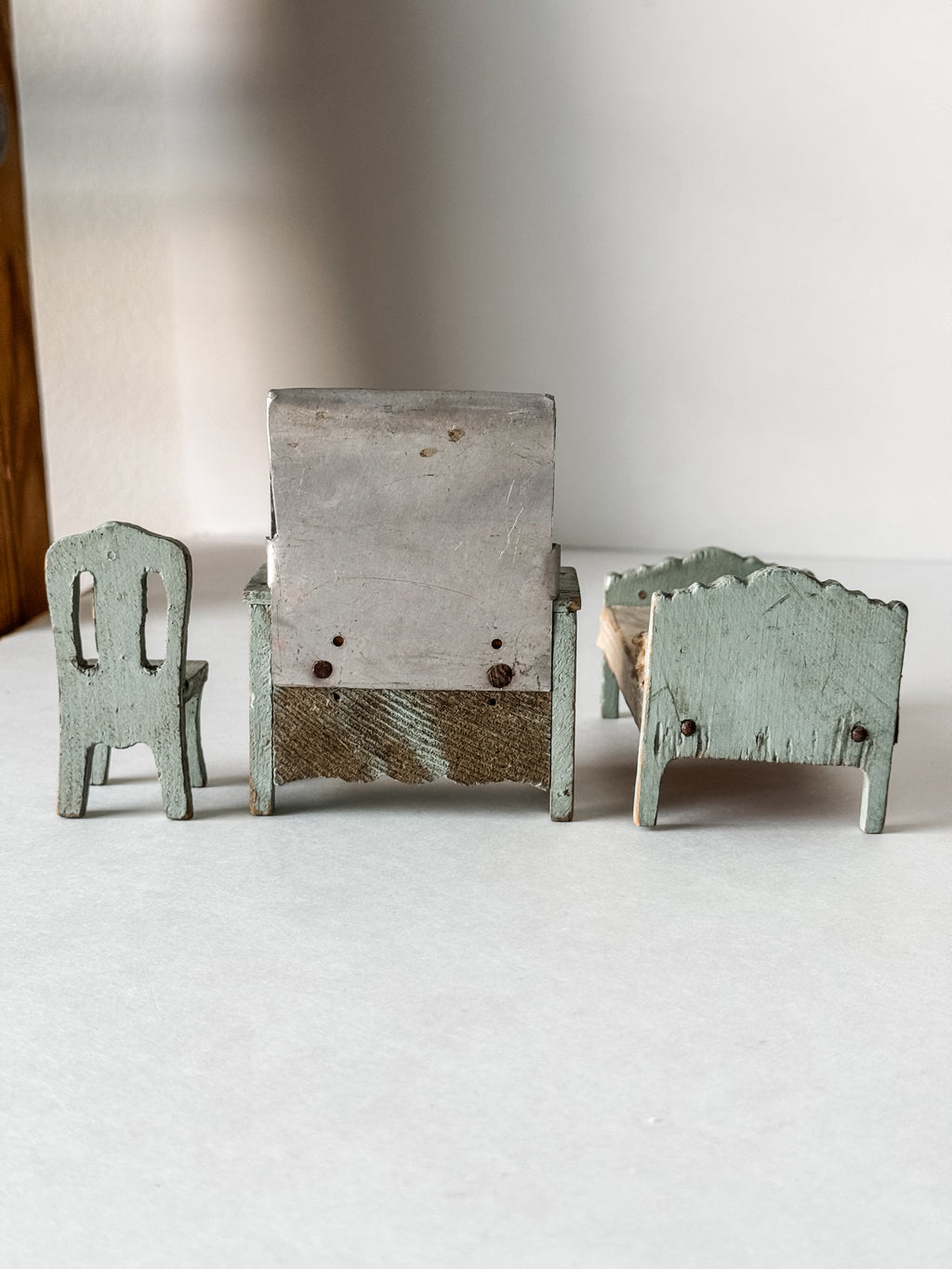 Amazing Antique Wood Doll Furniture