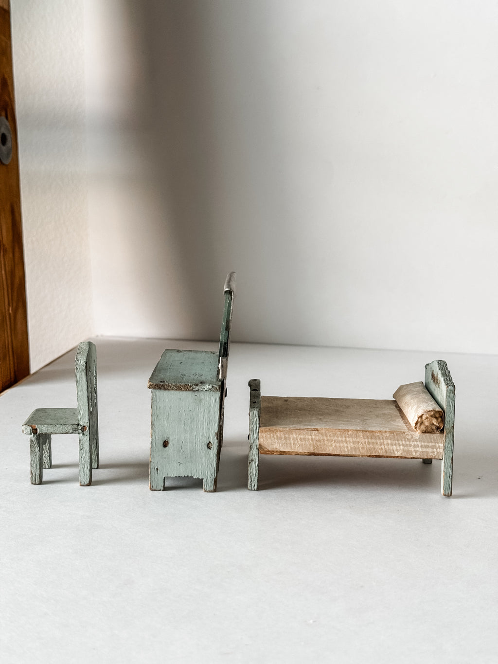 Amazing Antique Wood Doll Furniture