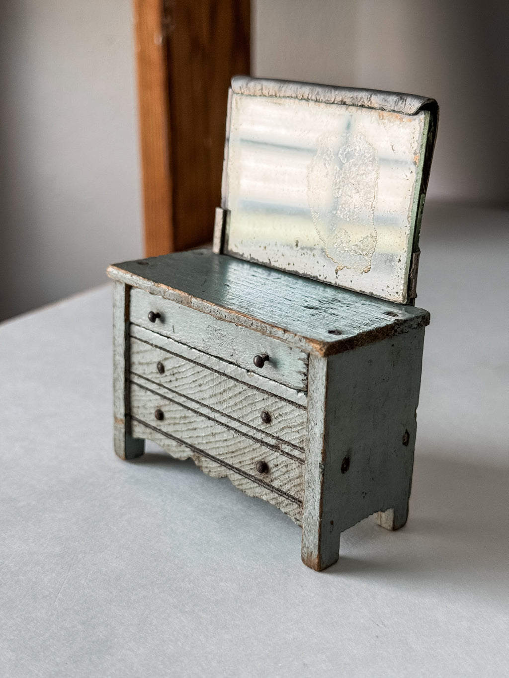 Amazing Antique Wood Doll Furniture