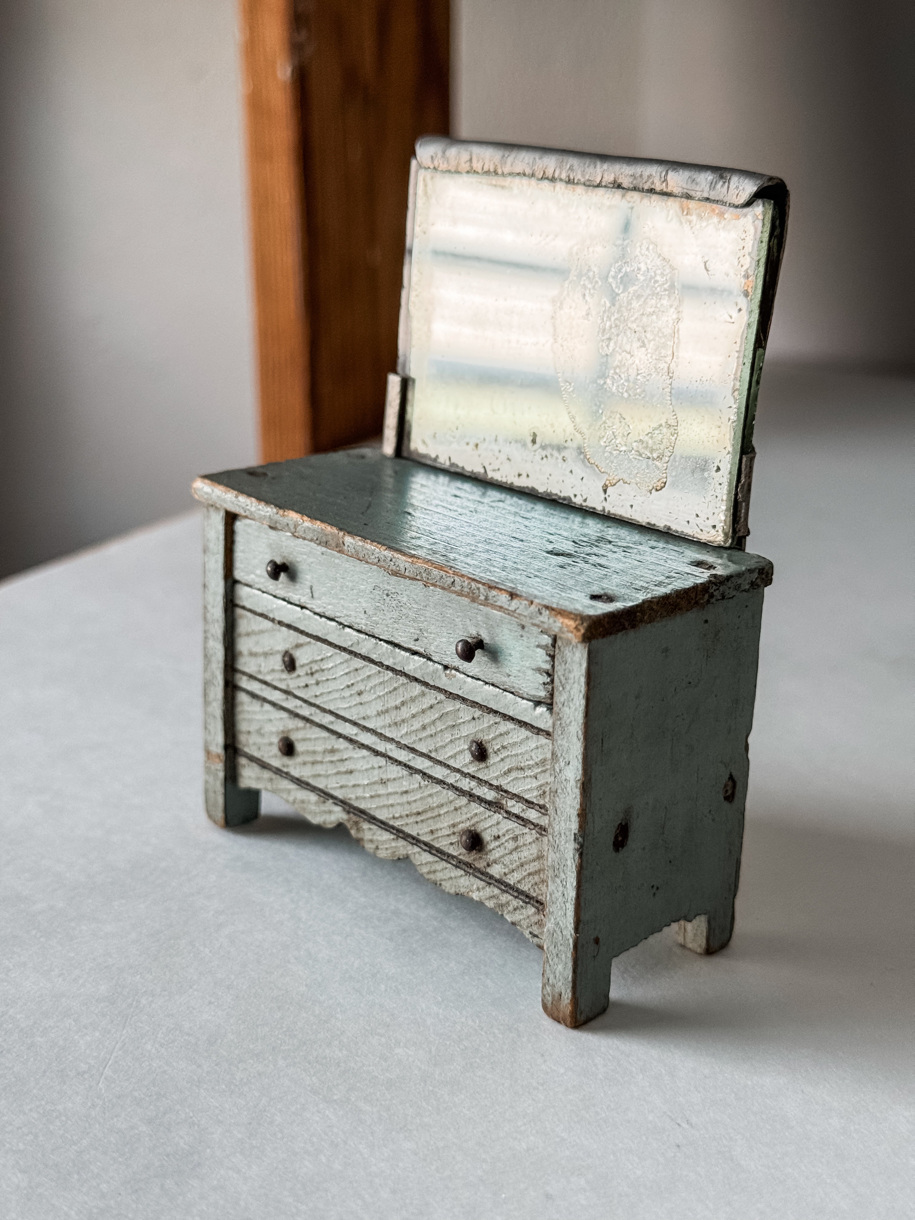 Amazing Antique Wood Doll Furniture