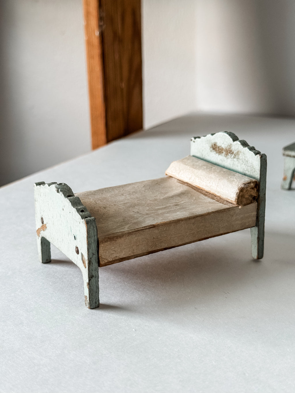 Amazing Antique Wood Doll Furniture