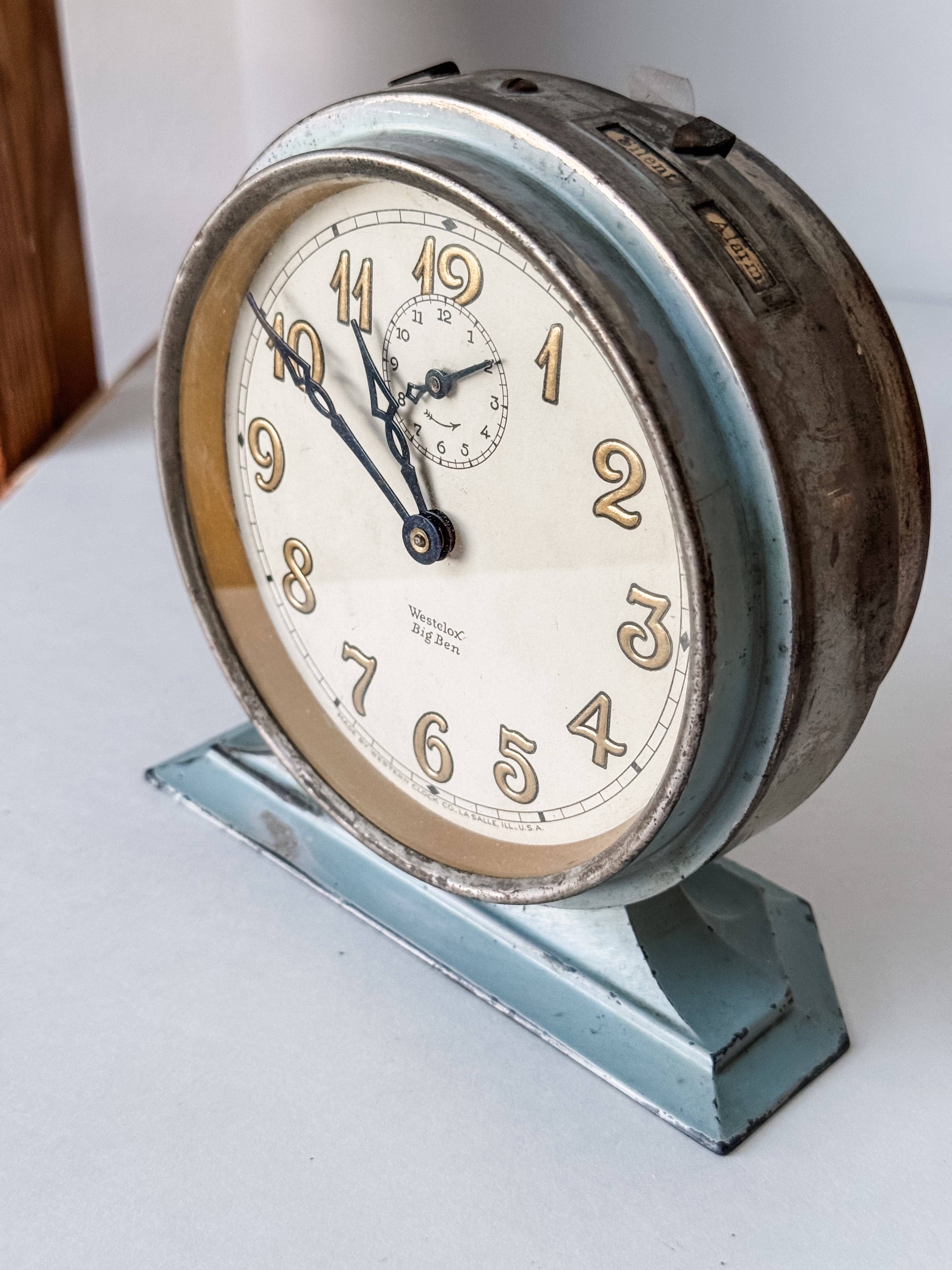 Antique 1923 Powder Blue Big Ben Clock