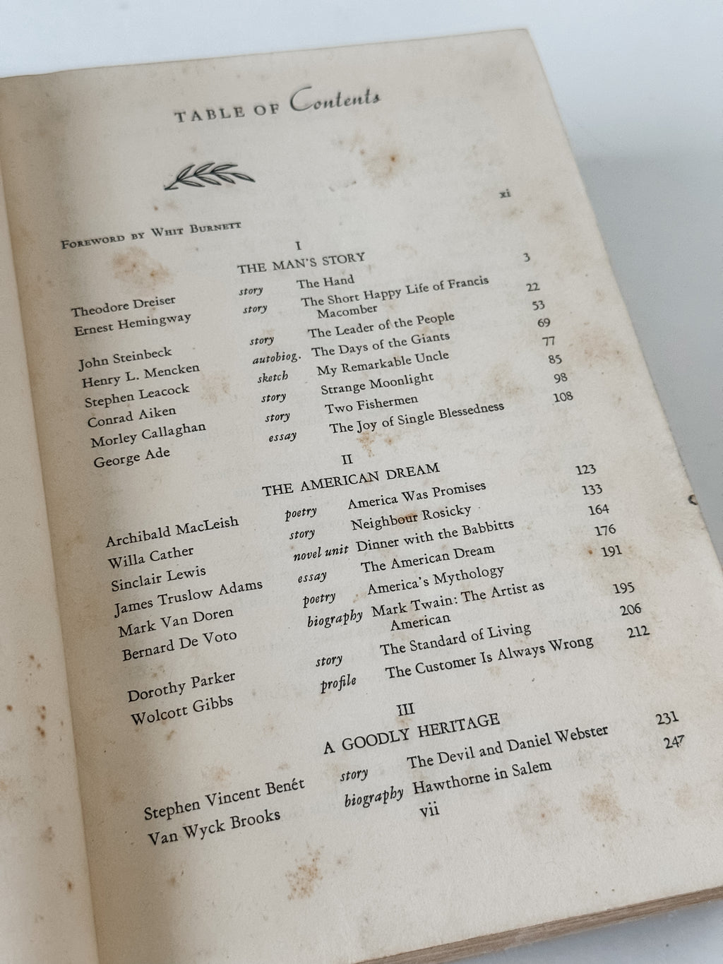 Vintage Neutral Book With Green Graphics On The Spine