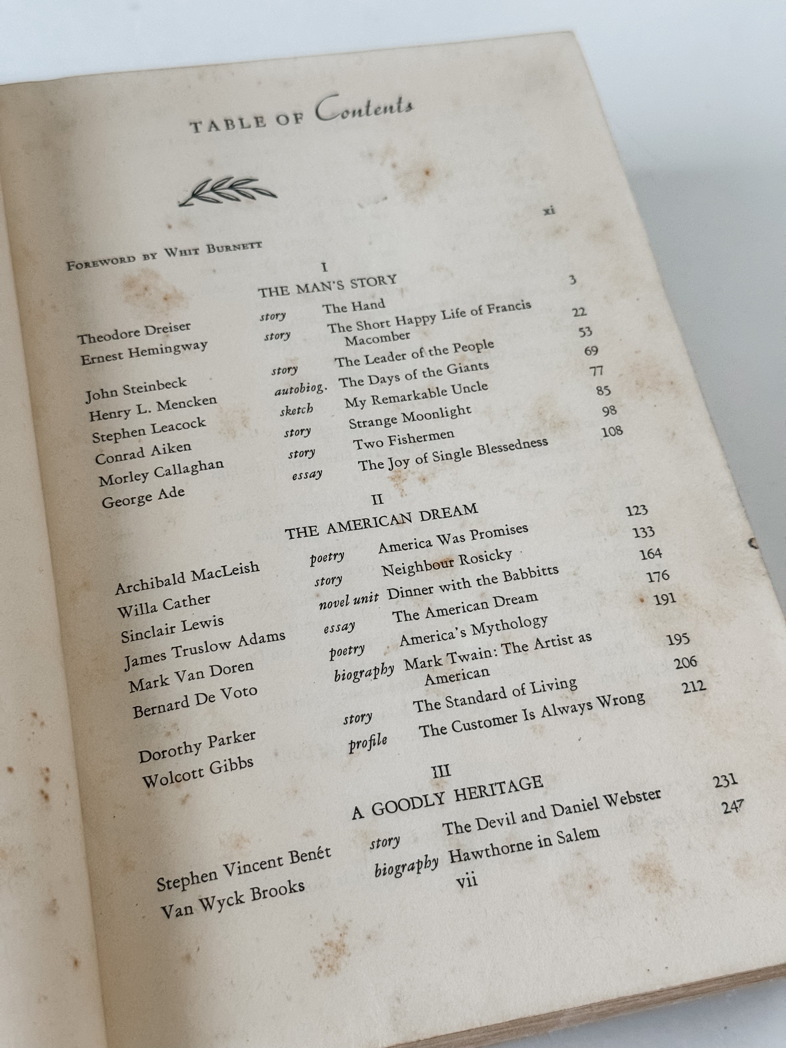 Vintage Neutral Book With Green Graphics On The Spine