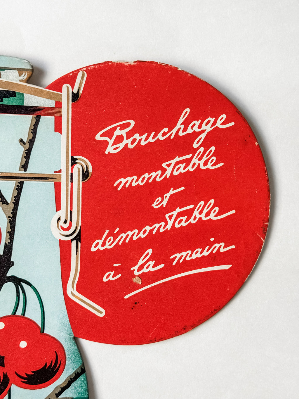 Vintage French Cardboard Store Display For L'Ideale Jars