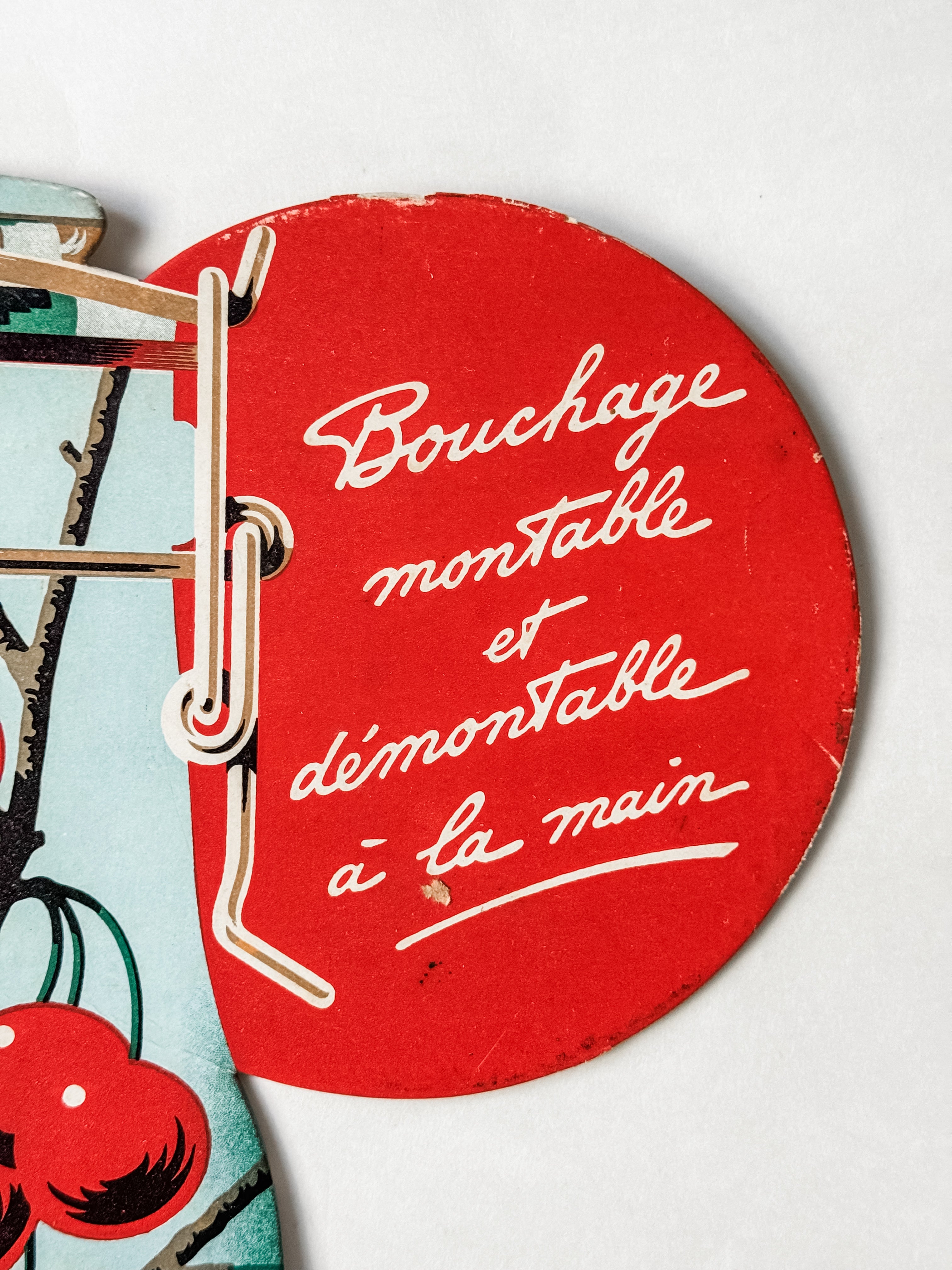 Vintage French Cardboard Store Display For L'Ideale Jars