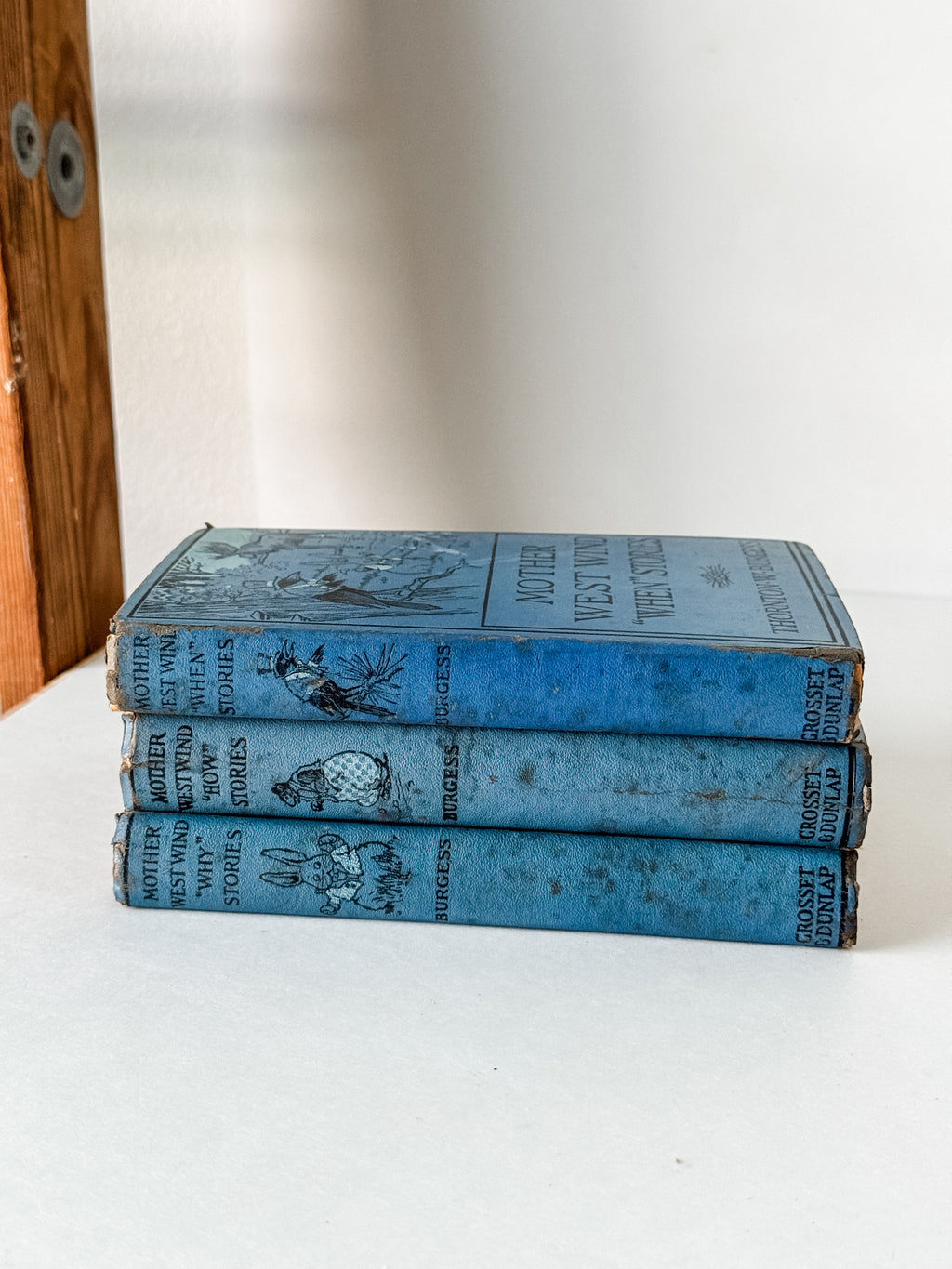 Beautiful Antique Blue Children's Book With Graphics