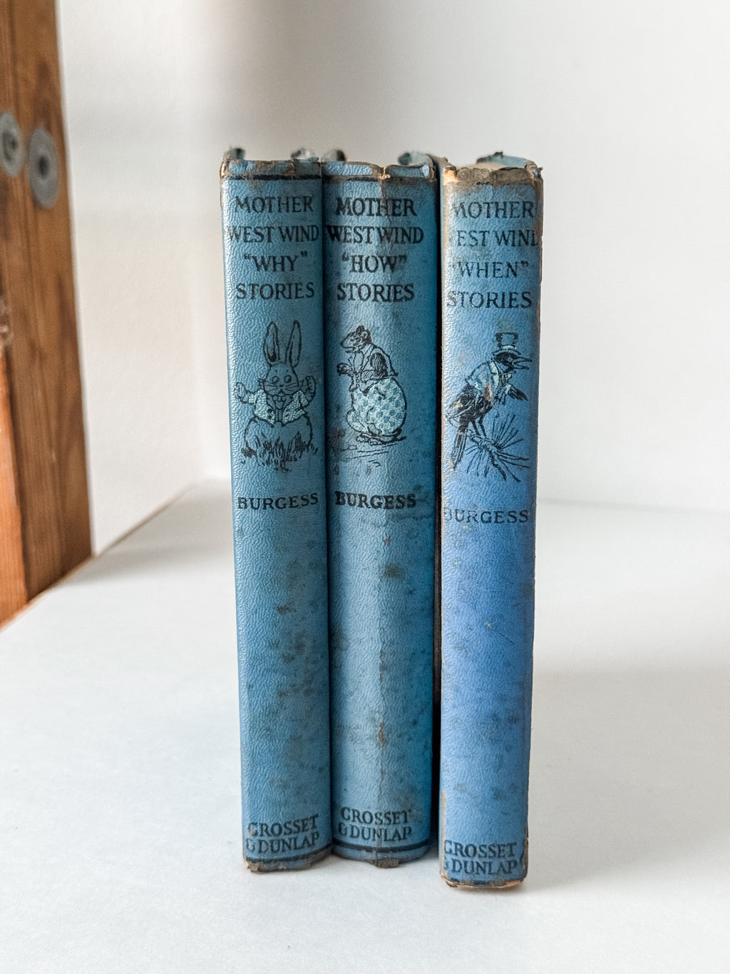Beautiful Antique Blue Children's Book With Graphics