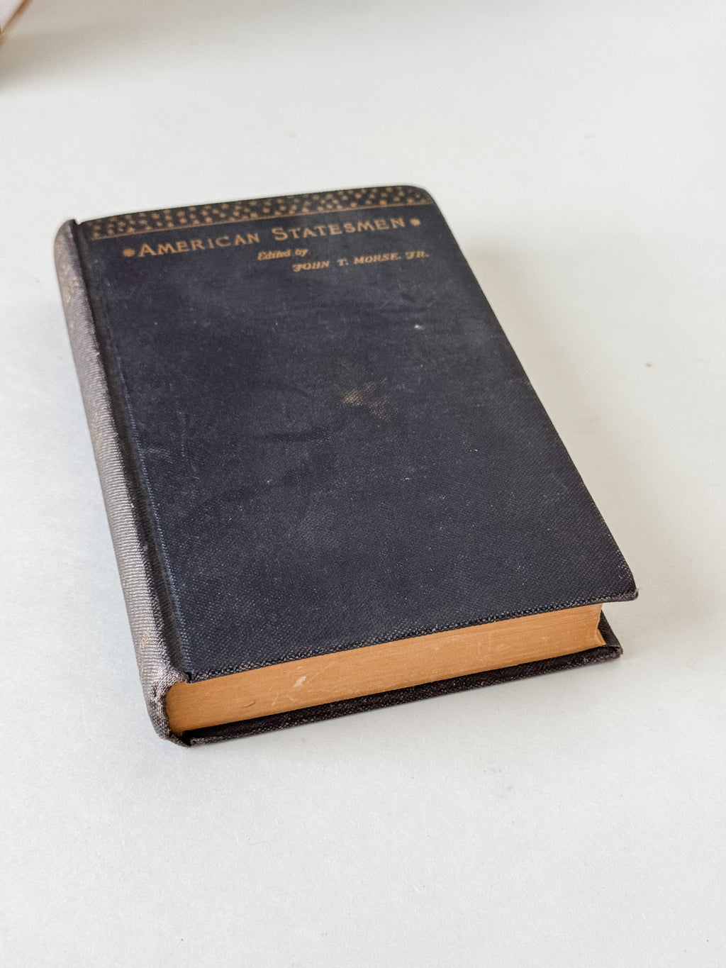 Antique American Statesmen Navy Blue Book With Gold Stars