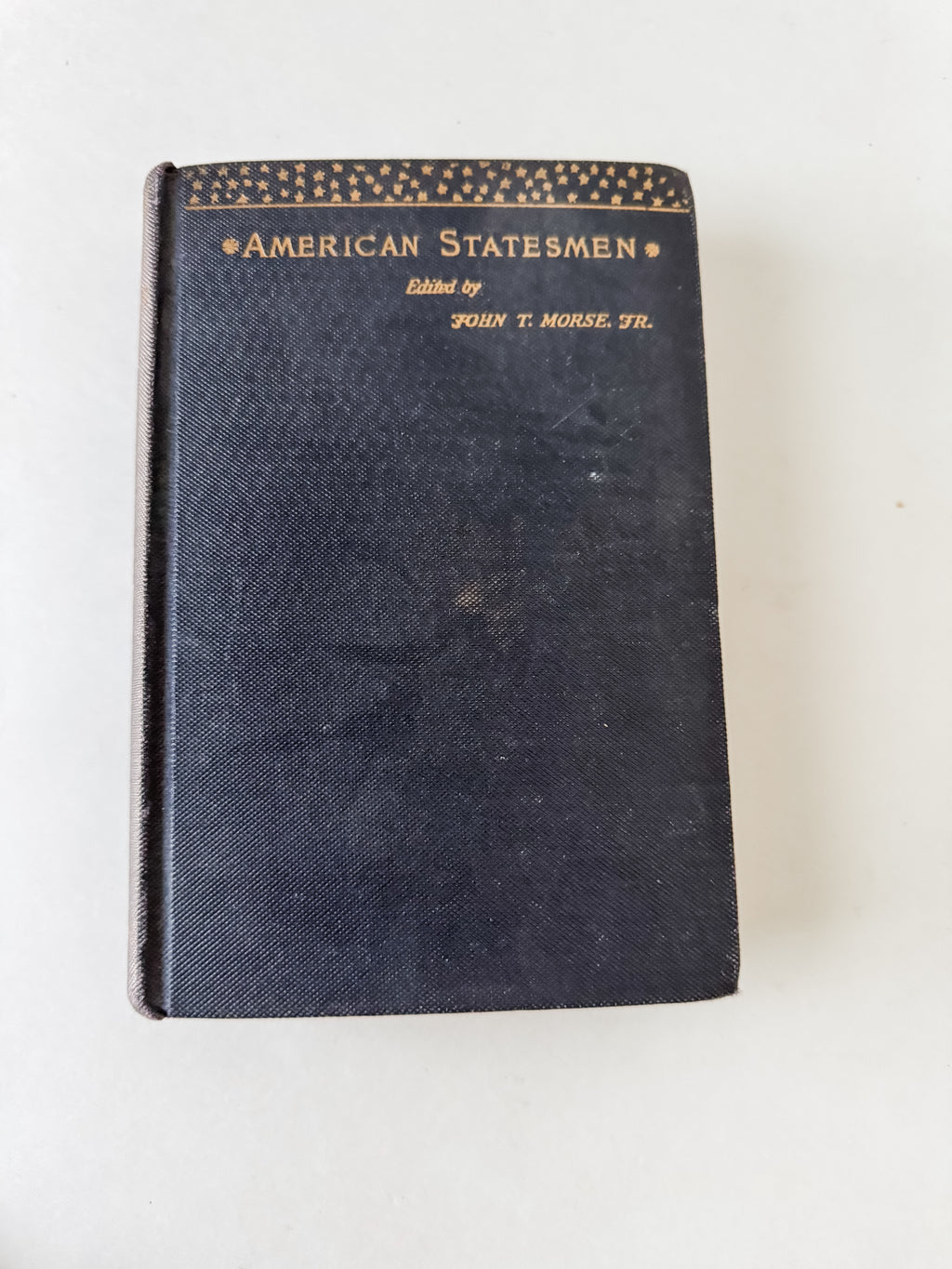 Antique American Statesmen Navy Blue Book With Gold Stars