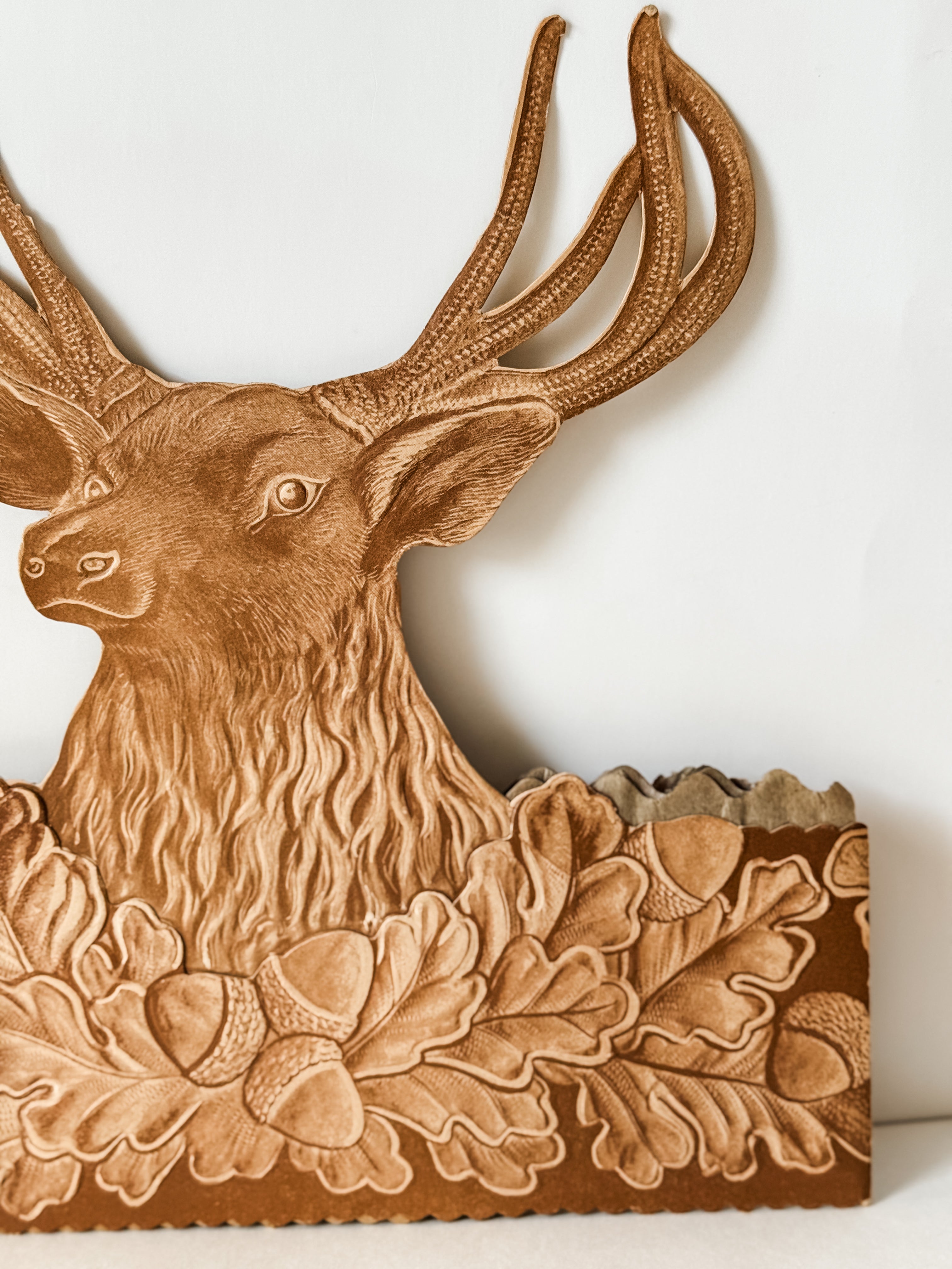 1920s Elk Stenciled Accordion Cardstock Centerpiece