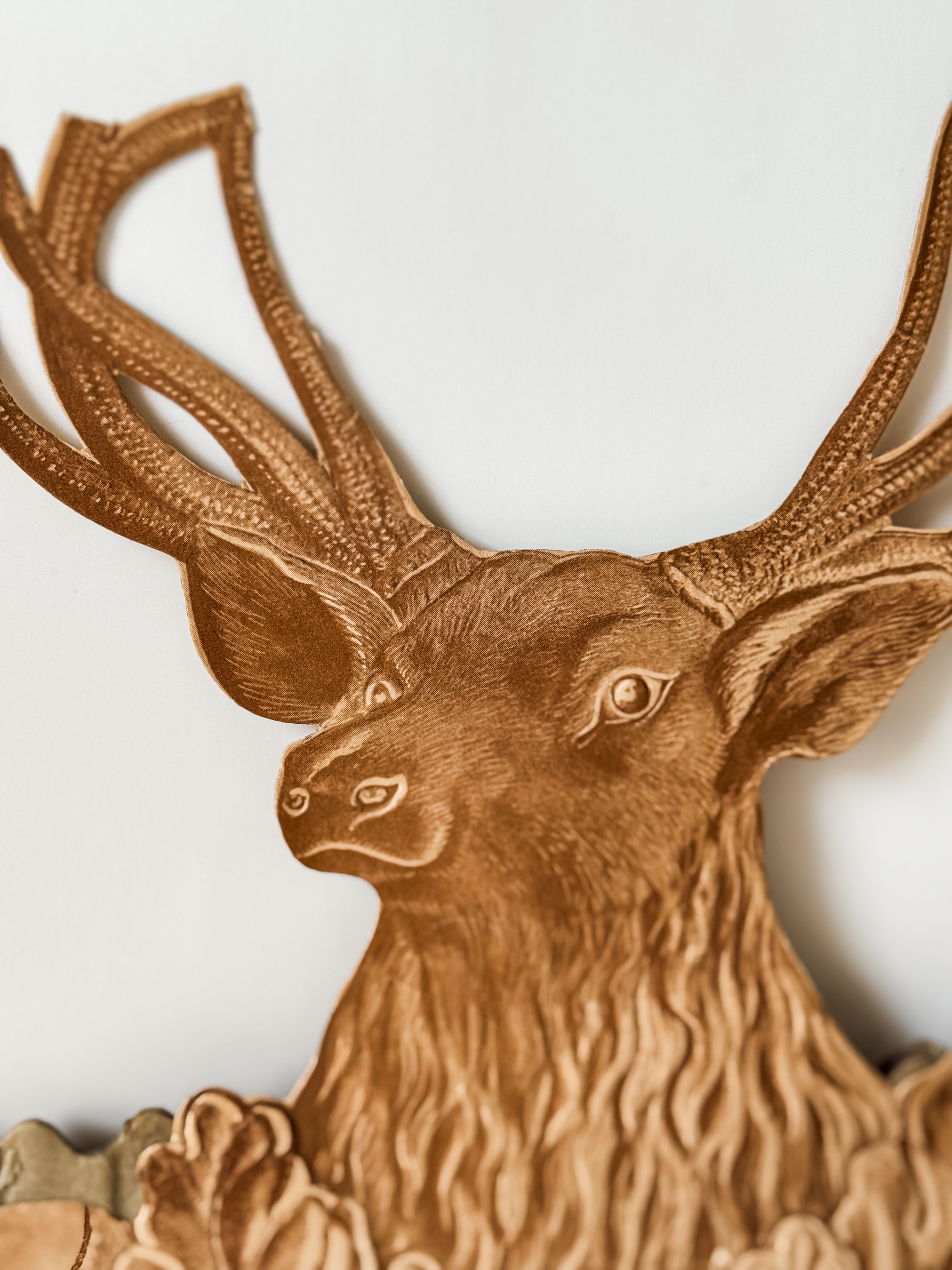 1920s Elk Stenciled Accordion Cardstock Centerpiece