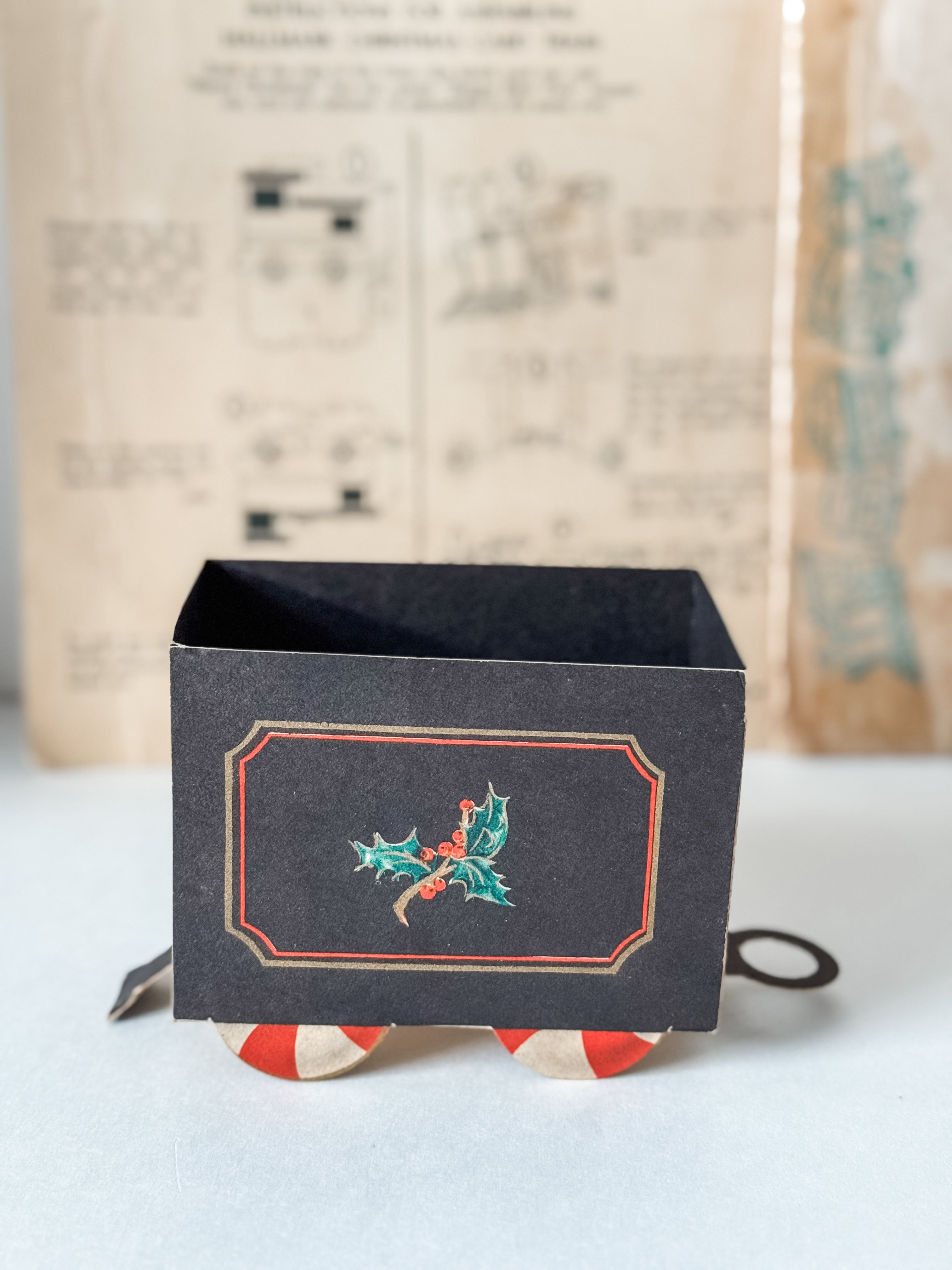 Vintage 1950s Hallmark Cardboard Christmas Train