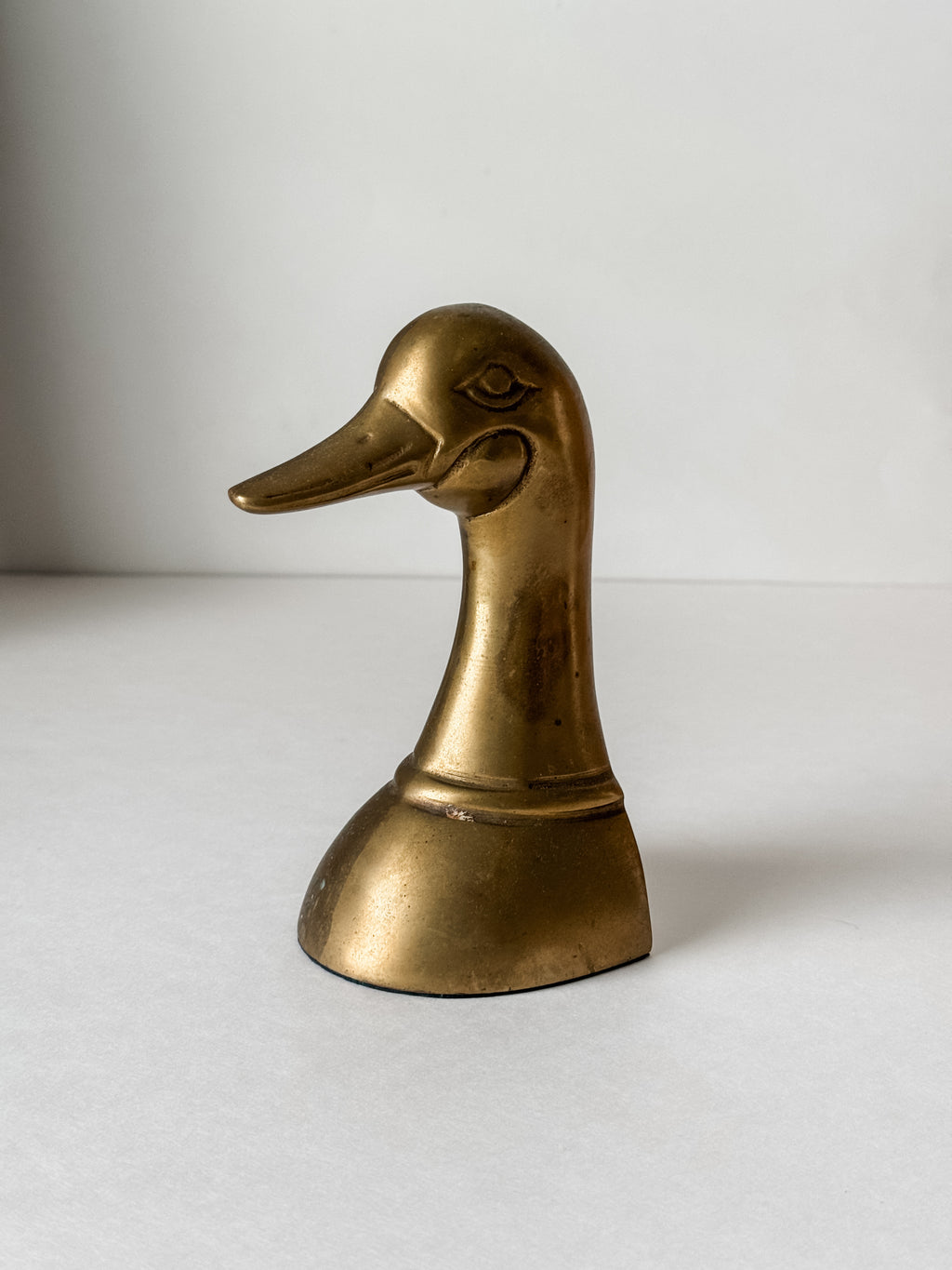 Vintage Brass Duck Bookend