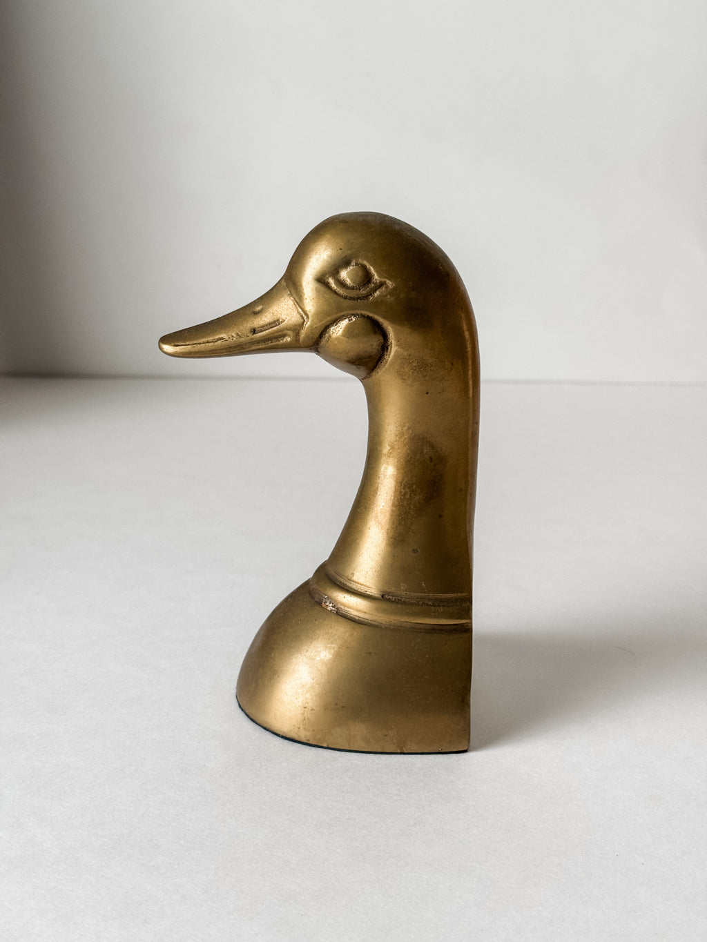 Vintage Brass Duck Bookend