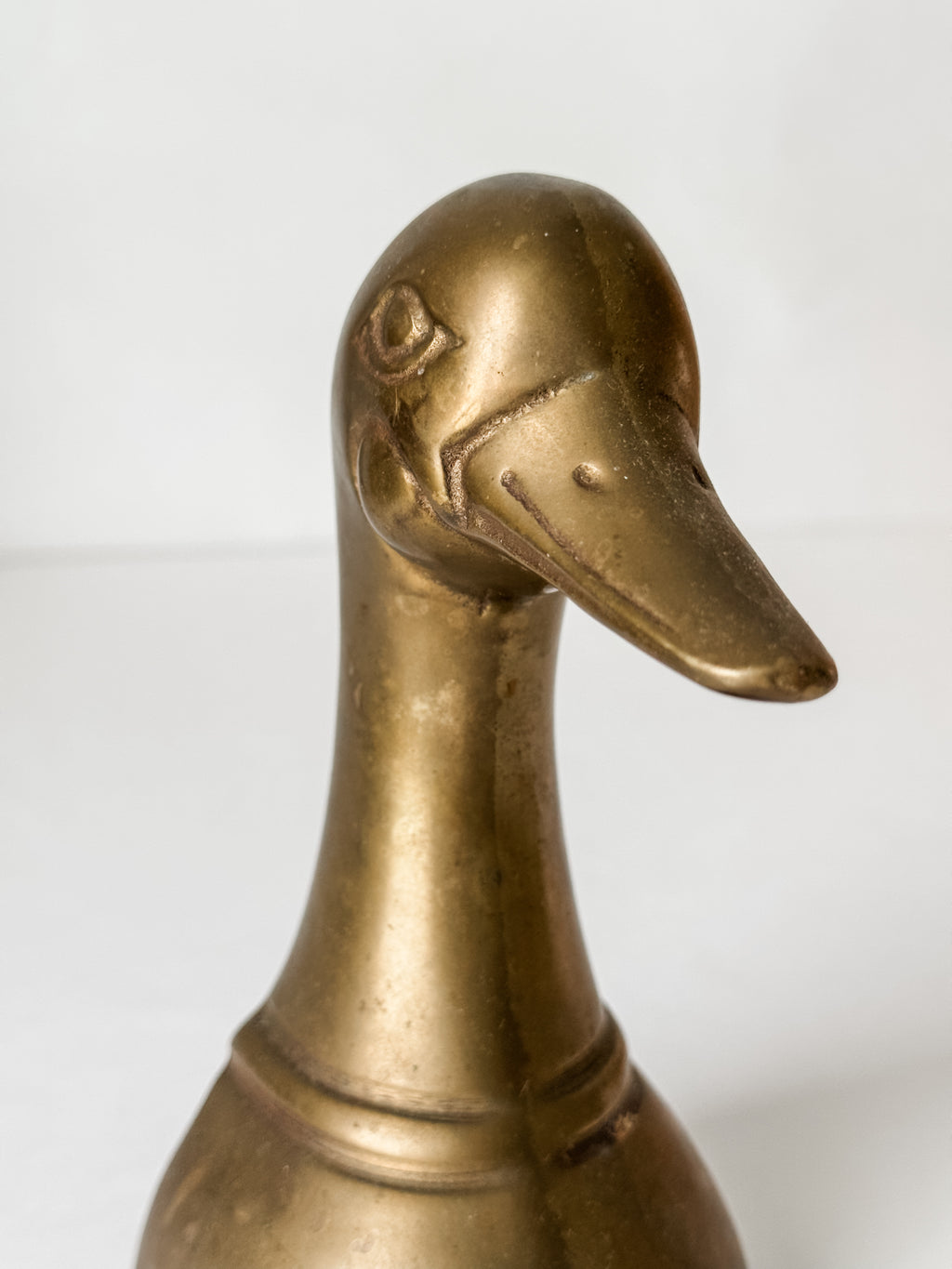 Vintage Brass Duck Bookend