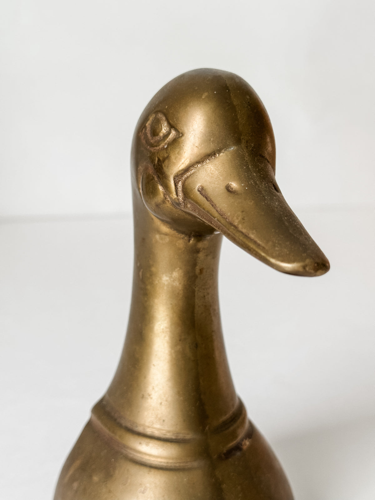 Vintage Brass Duck Bookend