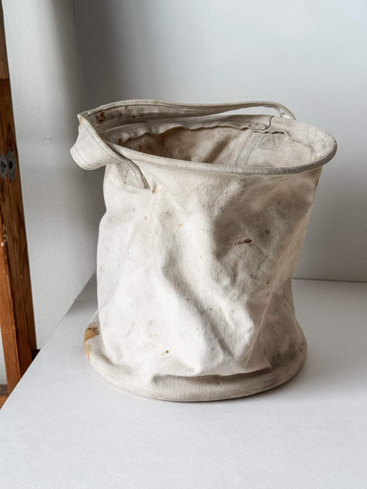Amazing Vintage Canvas Tote With Dried Rose Bundle