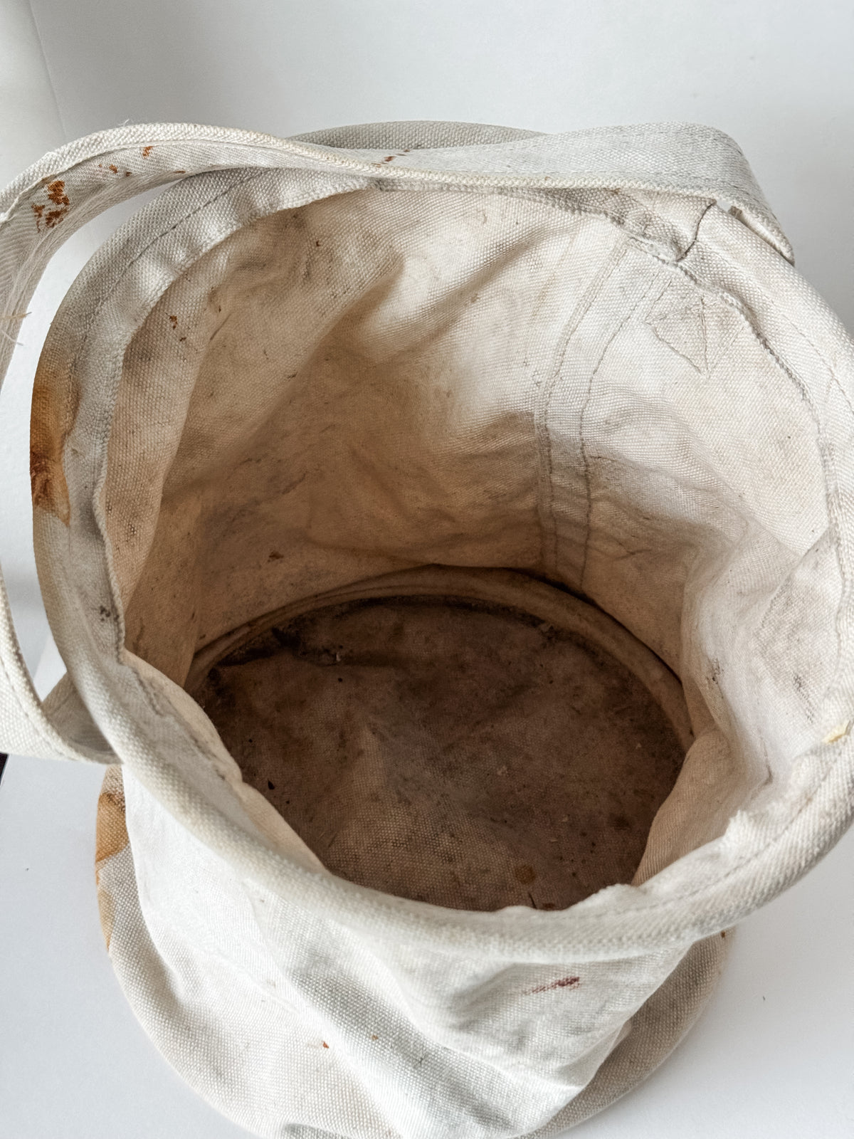 Amazing Vintage Canvas Tote With Dried Rose Bundle