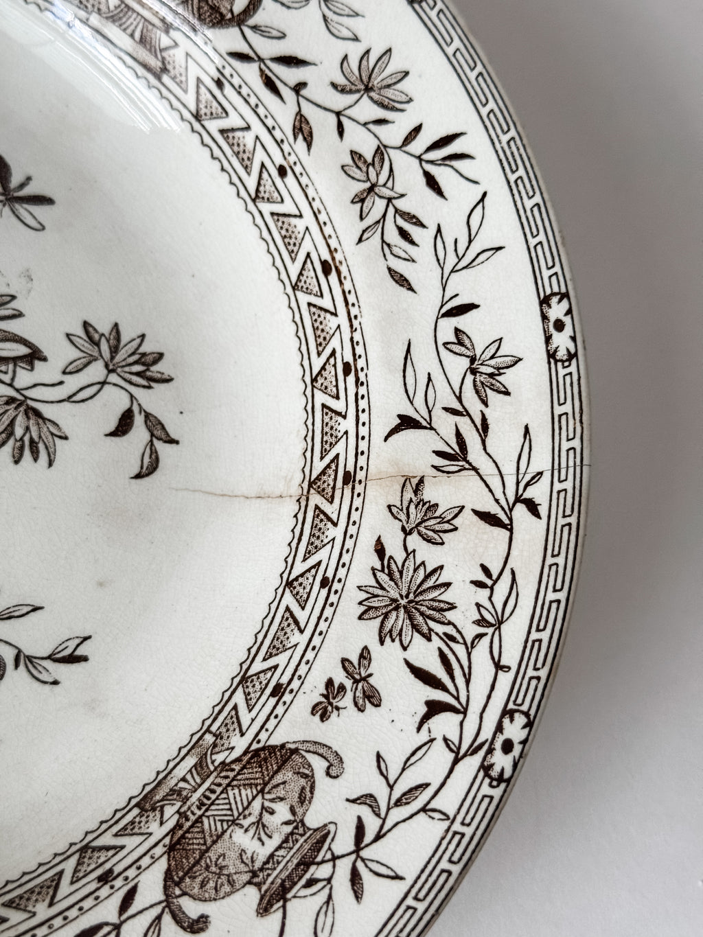 Antique English Ironstone Transferware Bowl