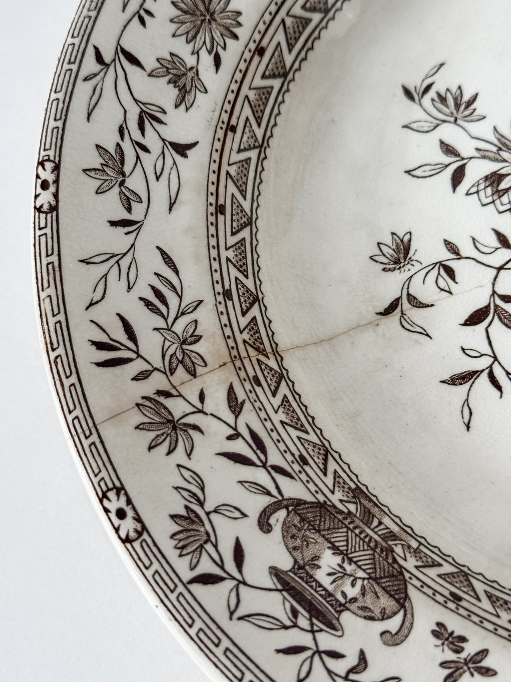 Antique English Ironstone Transferware Bowl