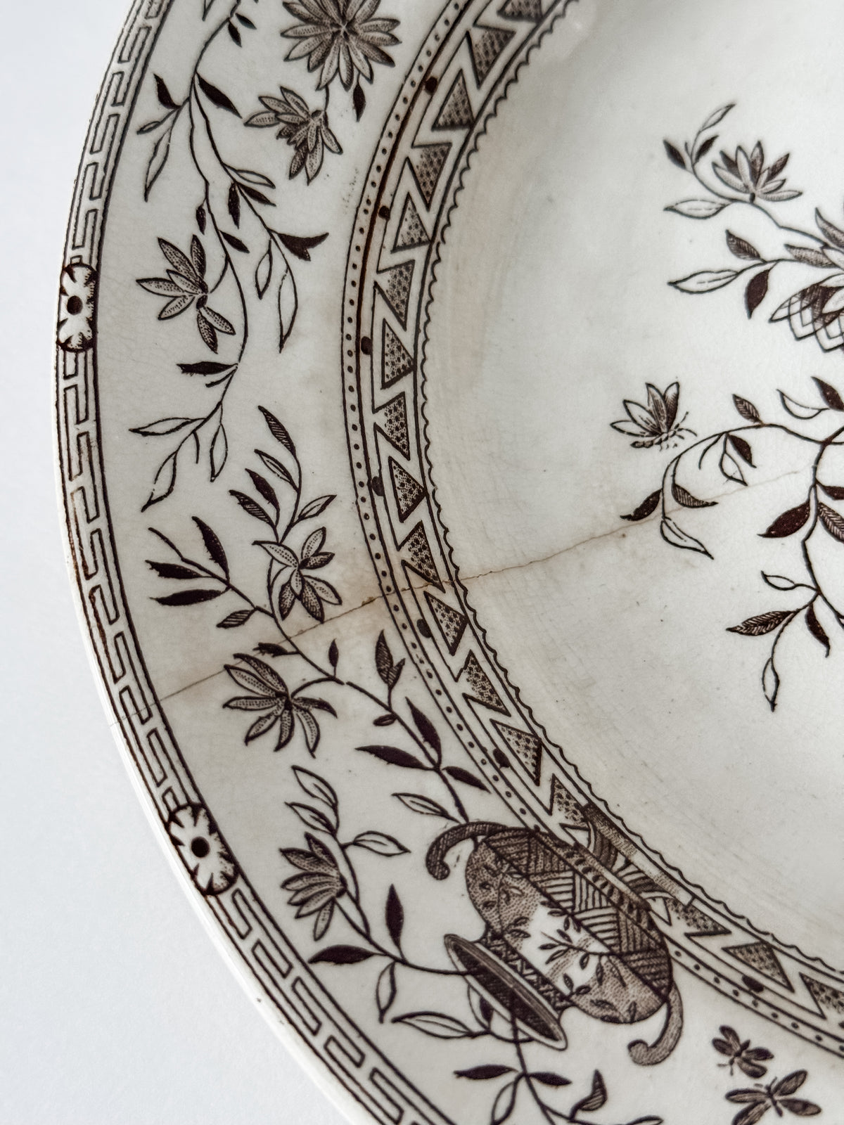 Antique English Ironstone Transferware Bowl