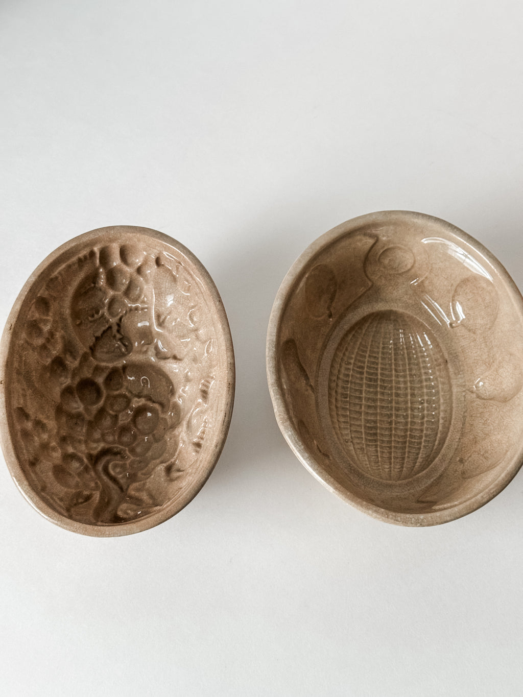 Toasty Stained And Crazed Ironstone Pudding Molds