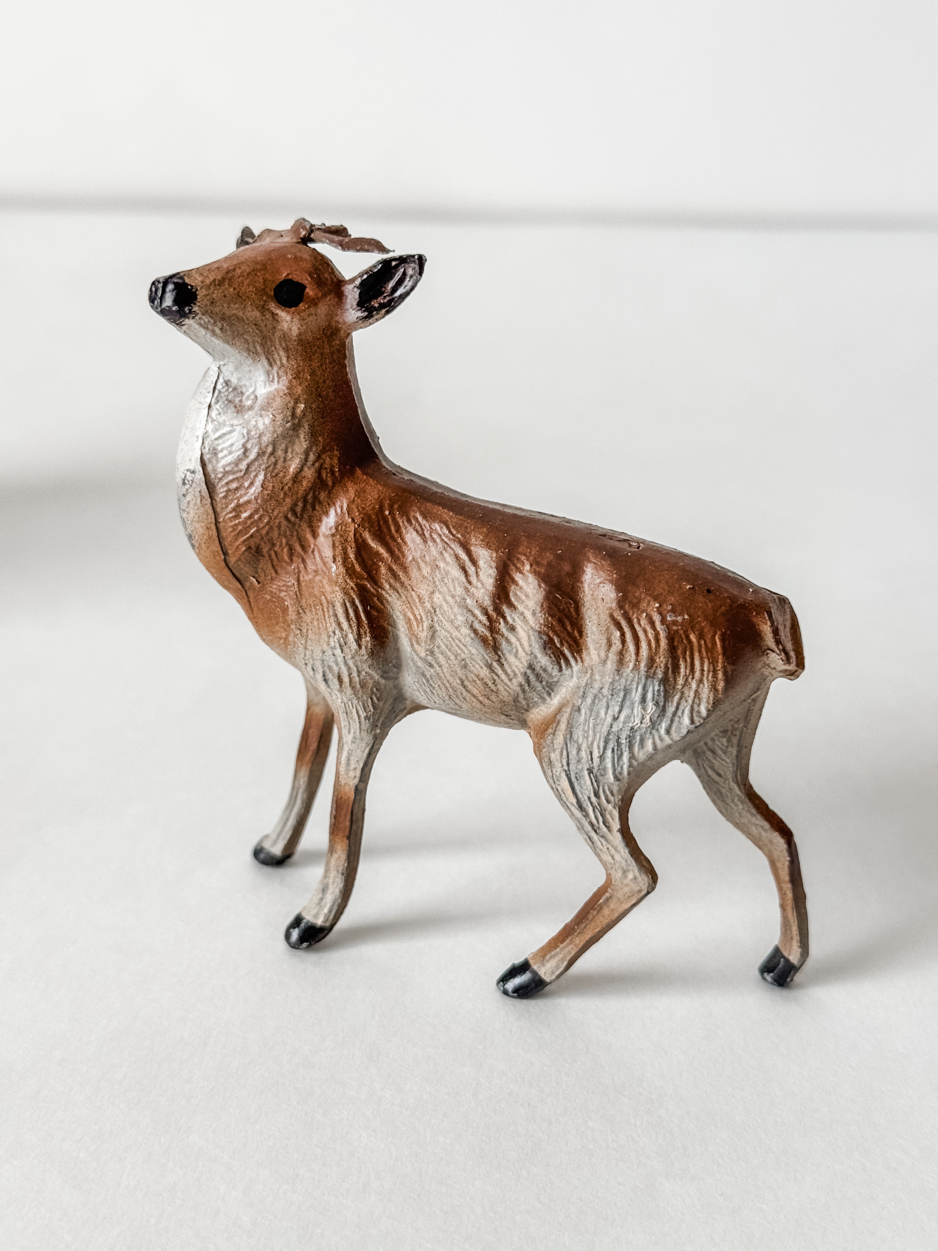 Collection Of Three Antique Deer Figurines