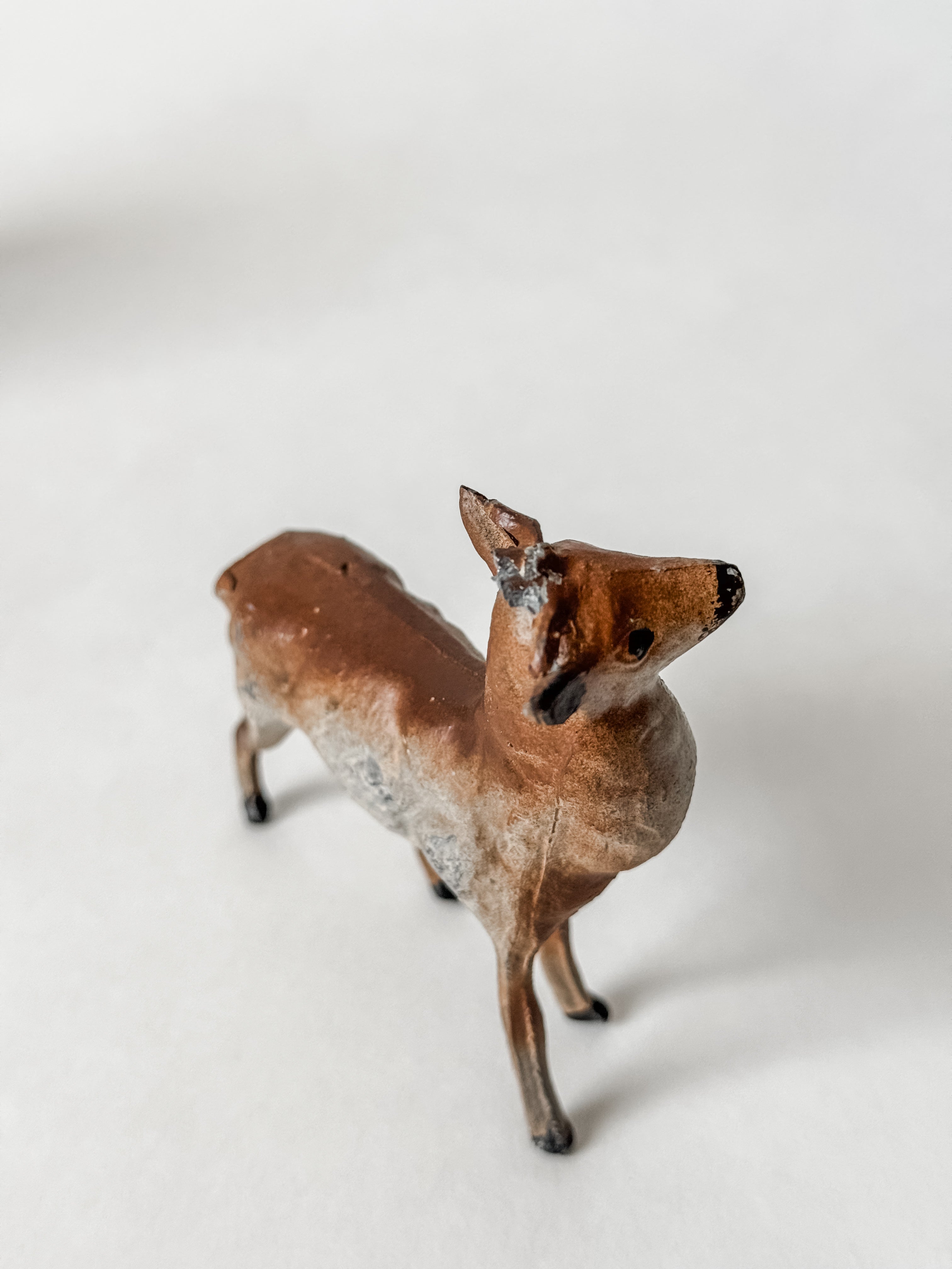 Collection Of Three Antique Deer Figurines