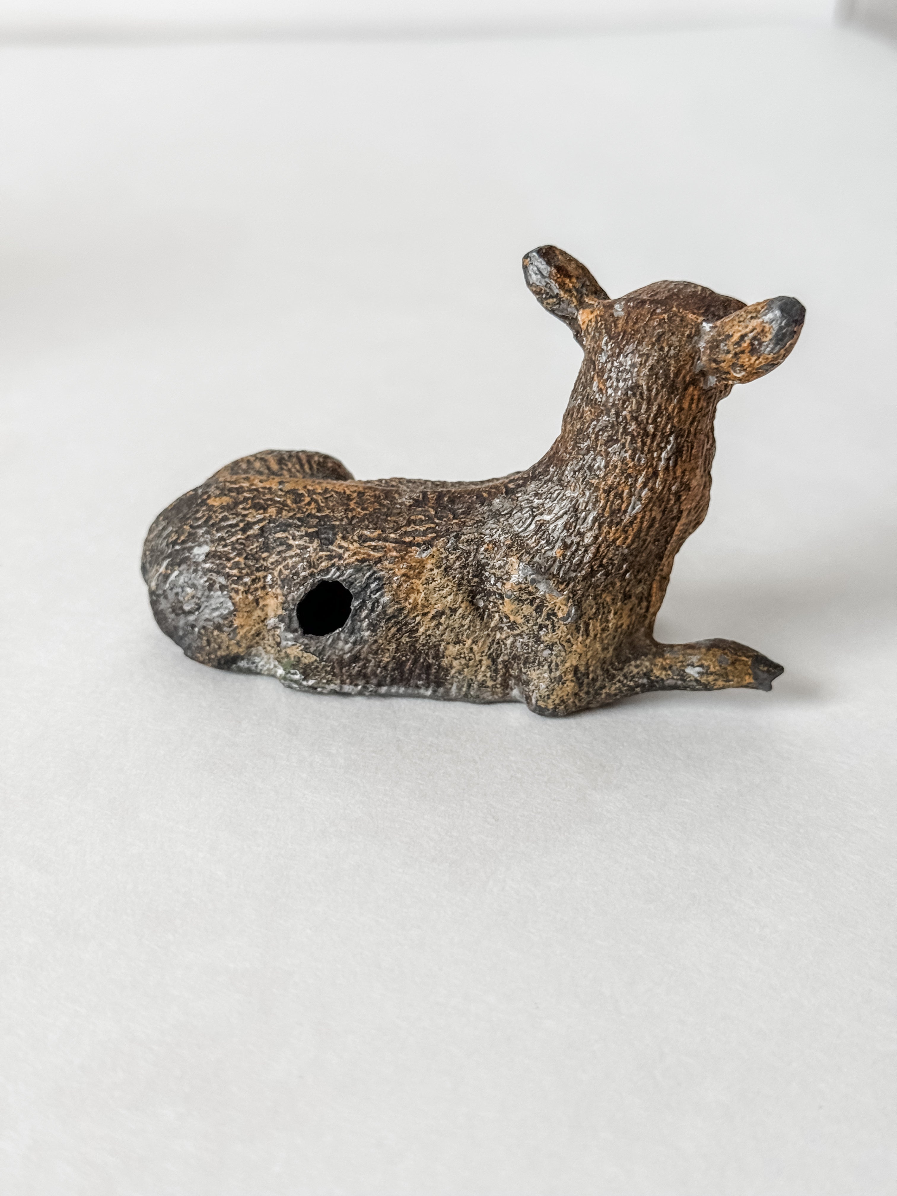 Collection Of Three Antique Deer Figurines