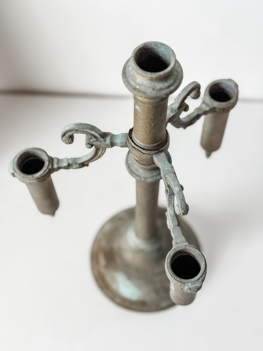 Antique French Brass Candelabra