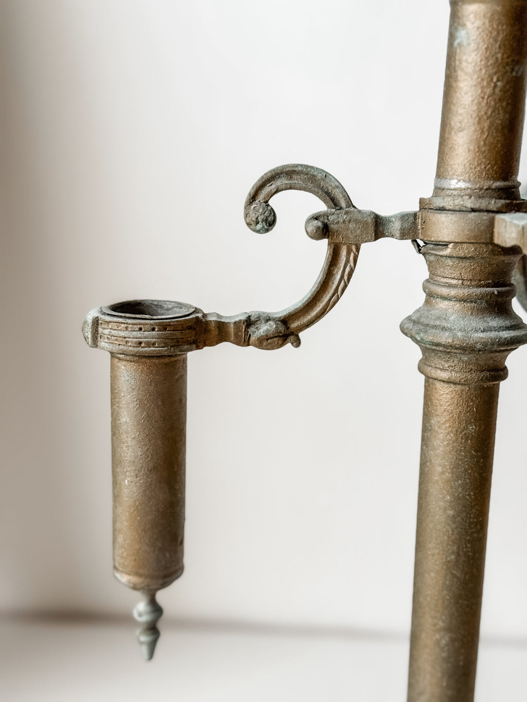 Antique French Brass Candelabra