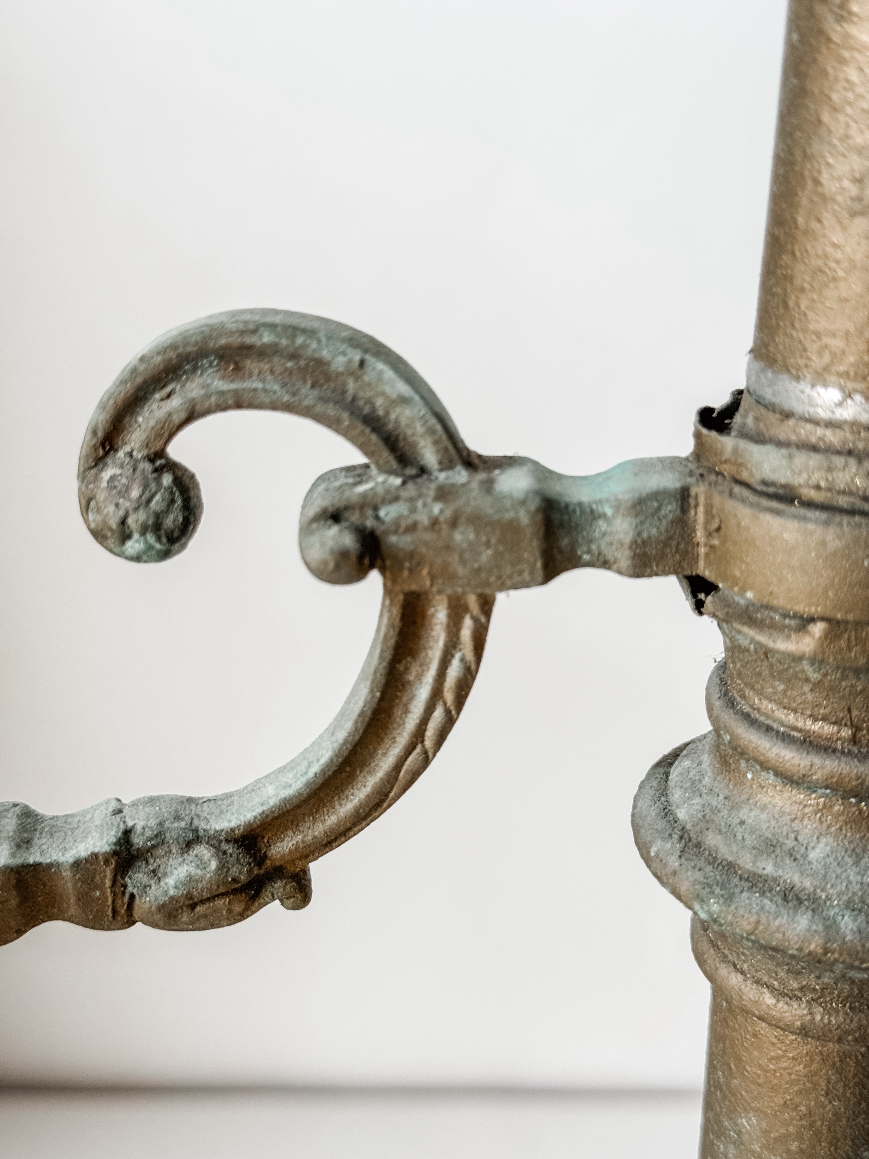 Antique French Brass Candelabra