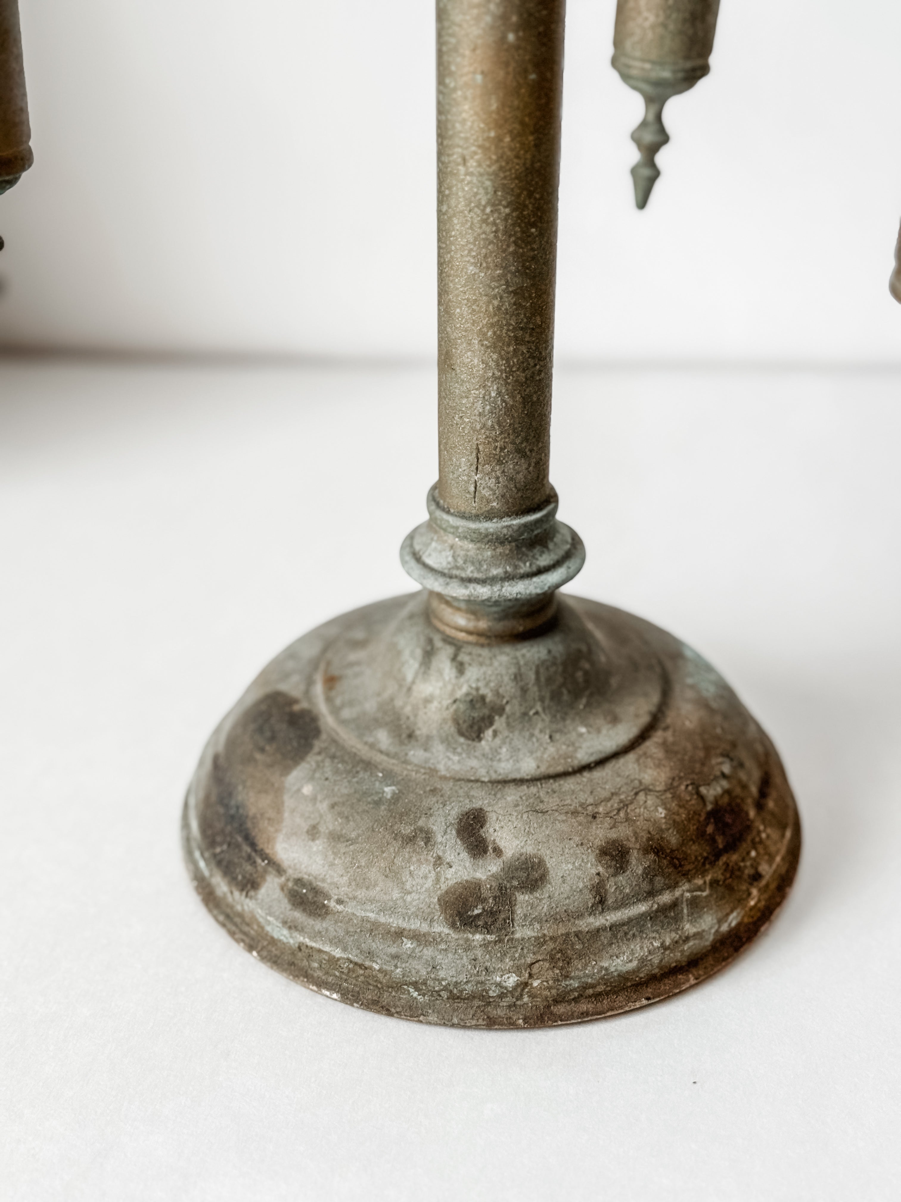 Antique French Brass Candelabra