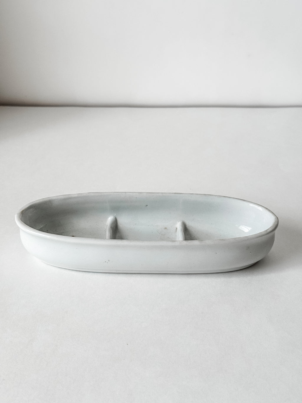 Antique Ironstone Toothbrush Dish