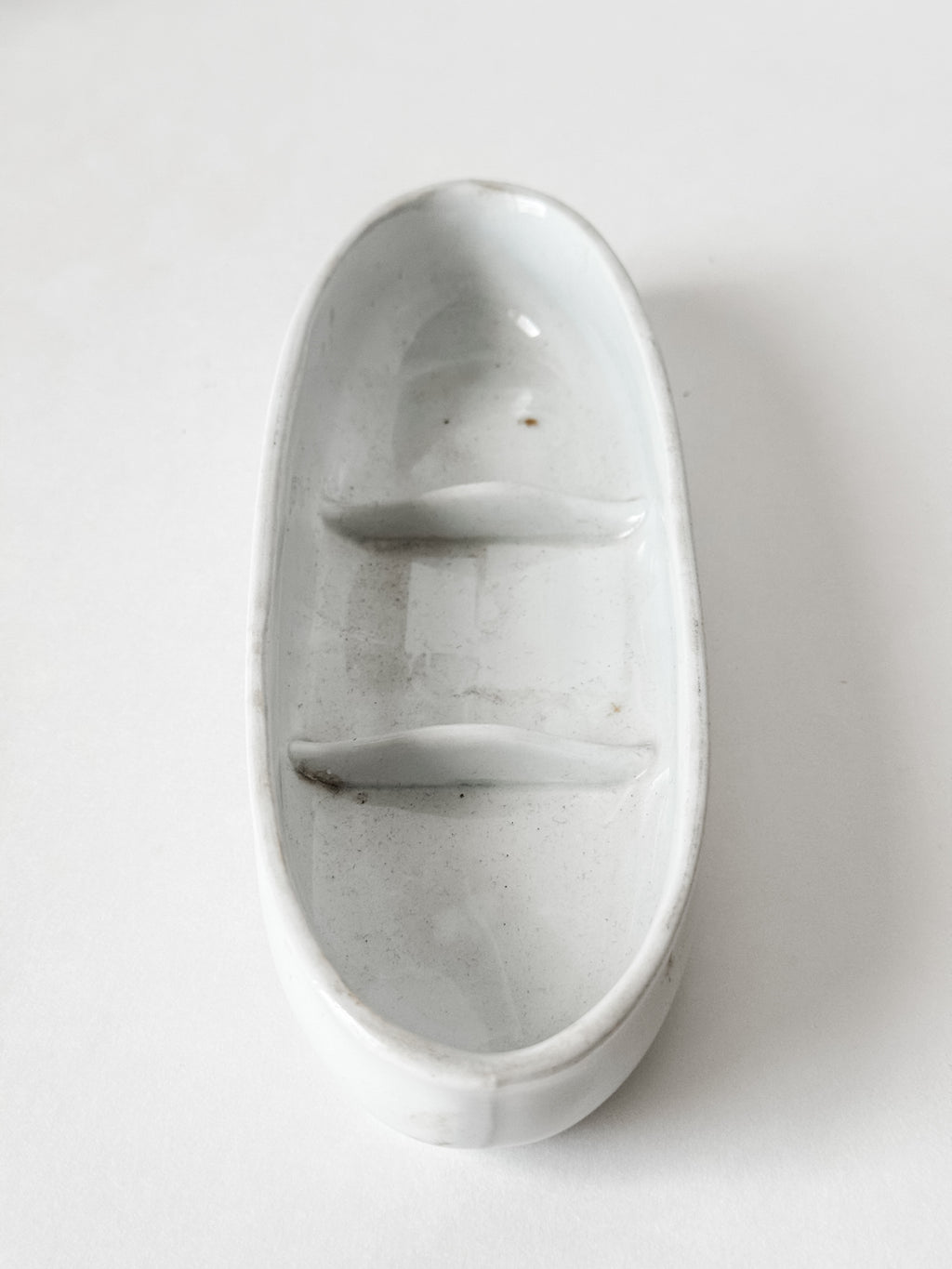 Antique Ironstone Toothbrush Dish