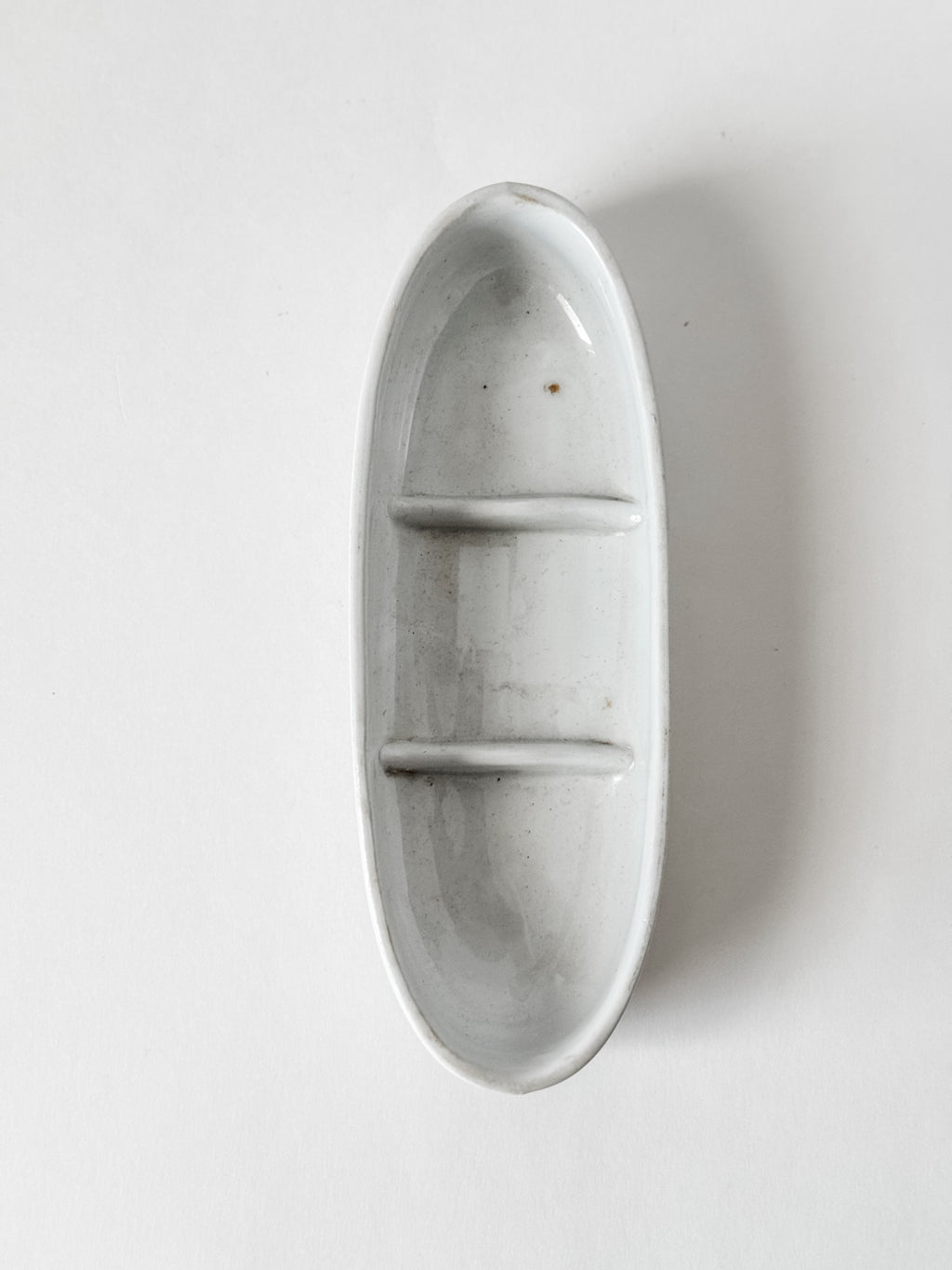 Antique Ironstone Toothbrush Dish