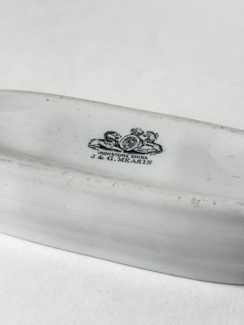 Antique Ironstone Toothbrush Dish