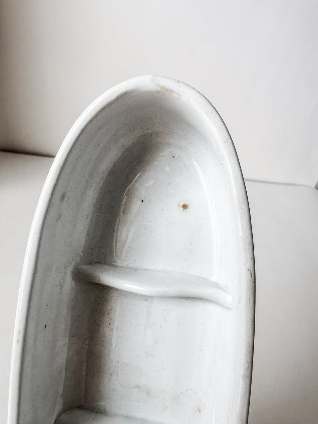 Antique Ironstone Toothbrush Dish