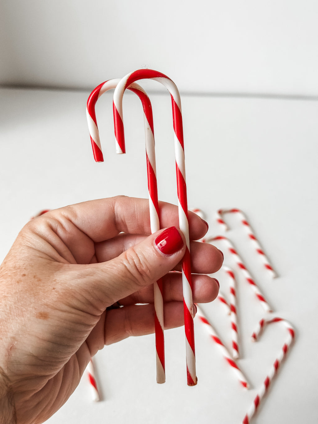 Set Of Vintage Plastic Candy Canes