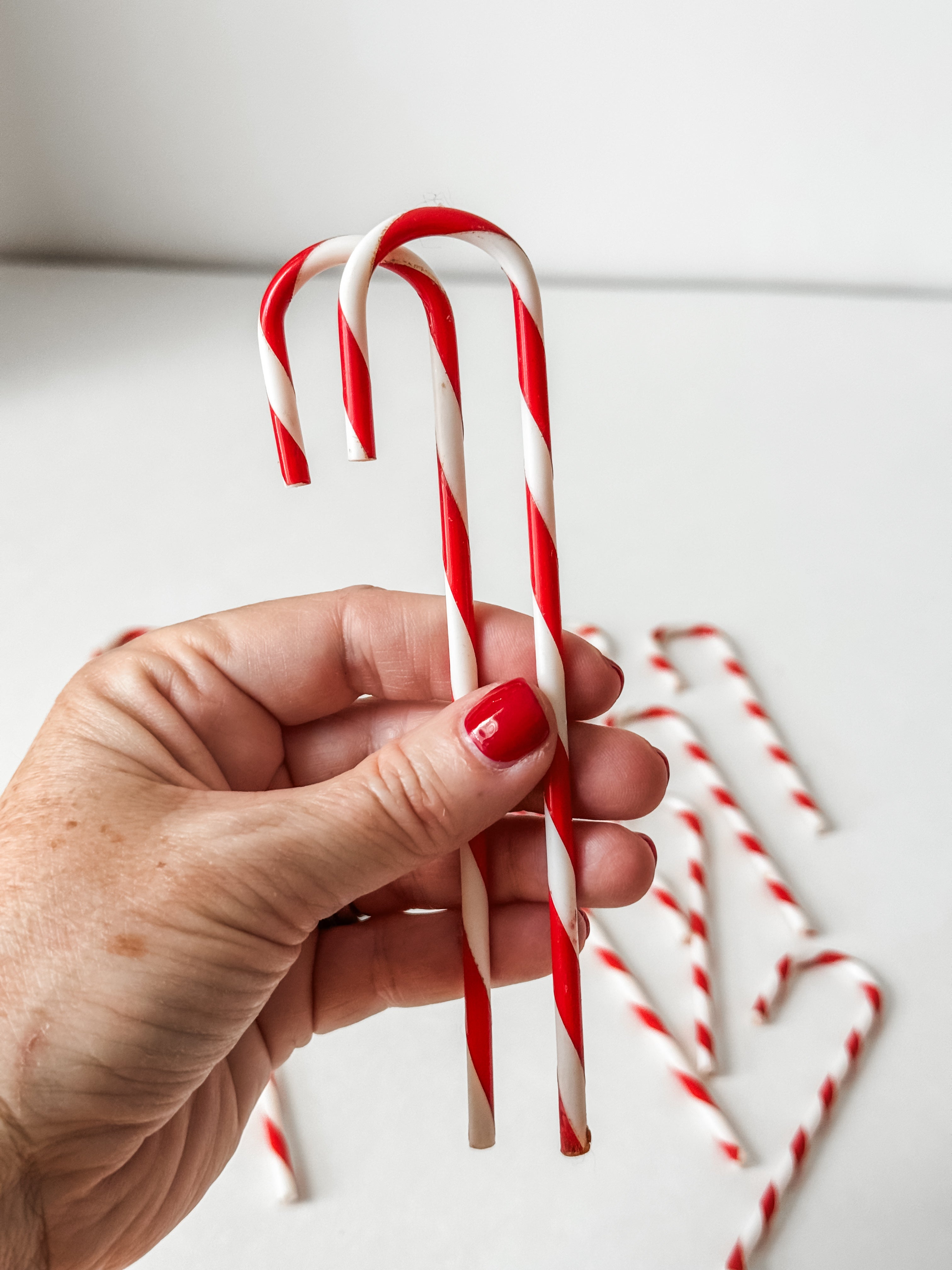 Set Of Vintage Plastic Candy Canes