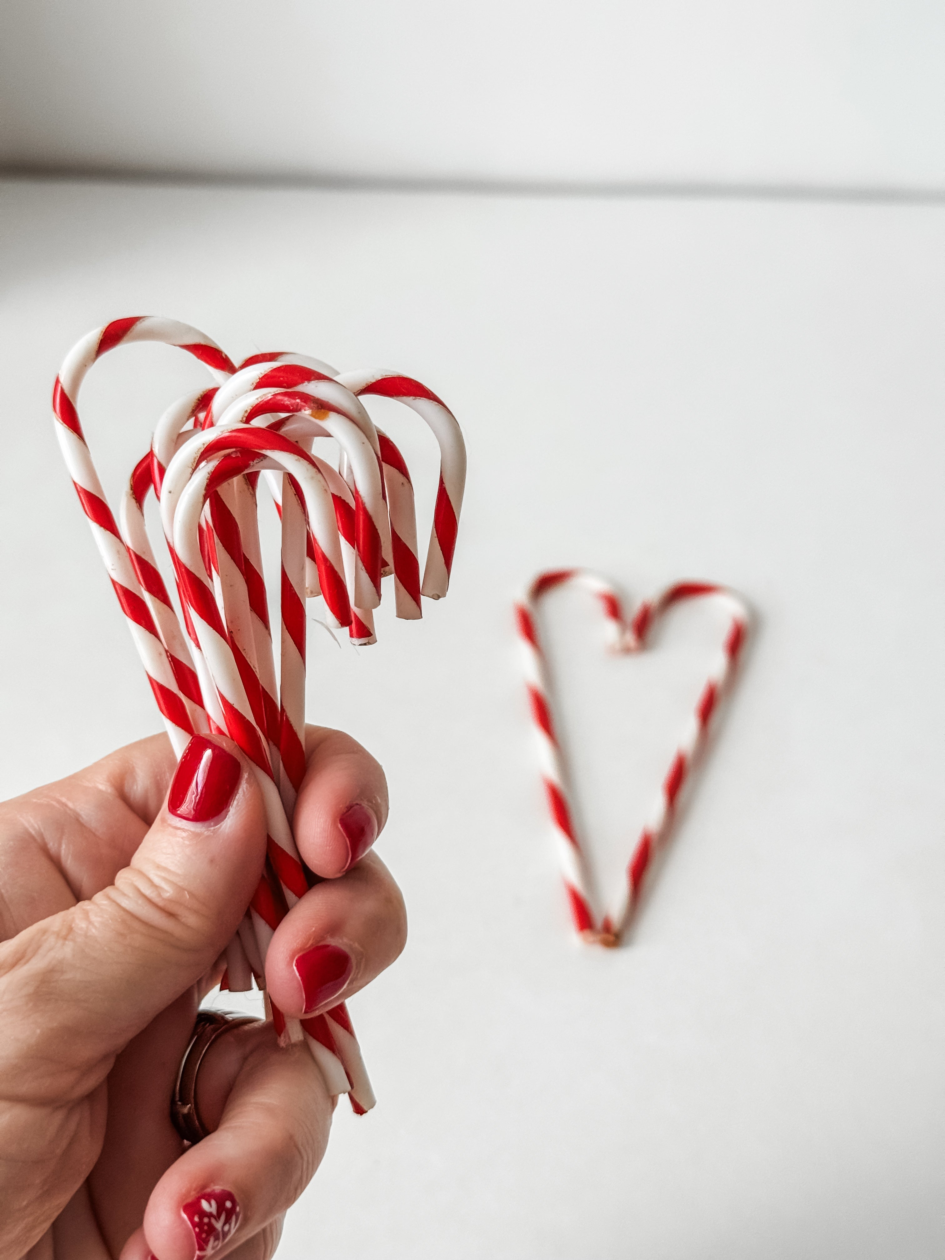 Set Of Vintage Plastic Candy Canes