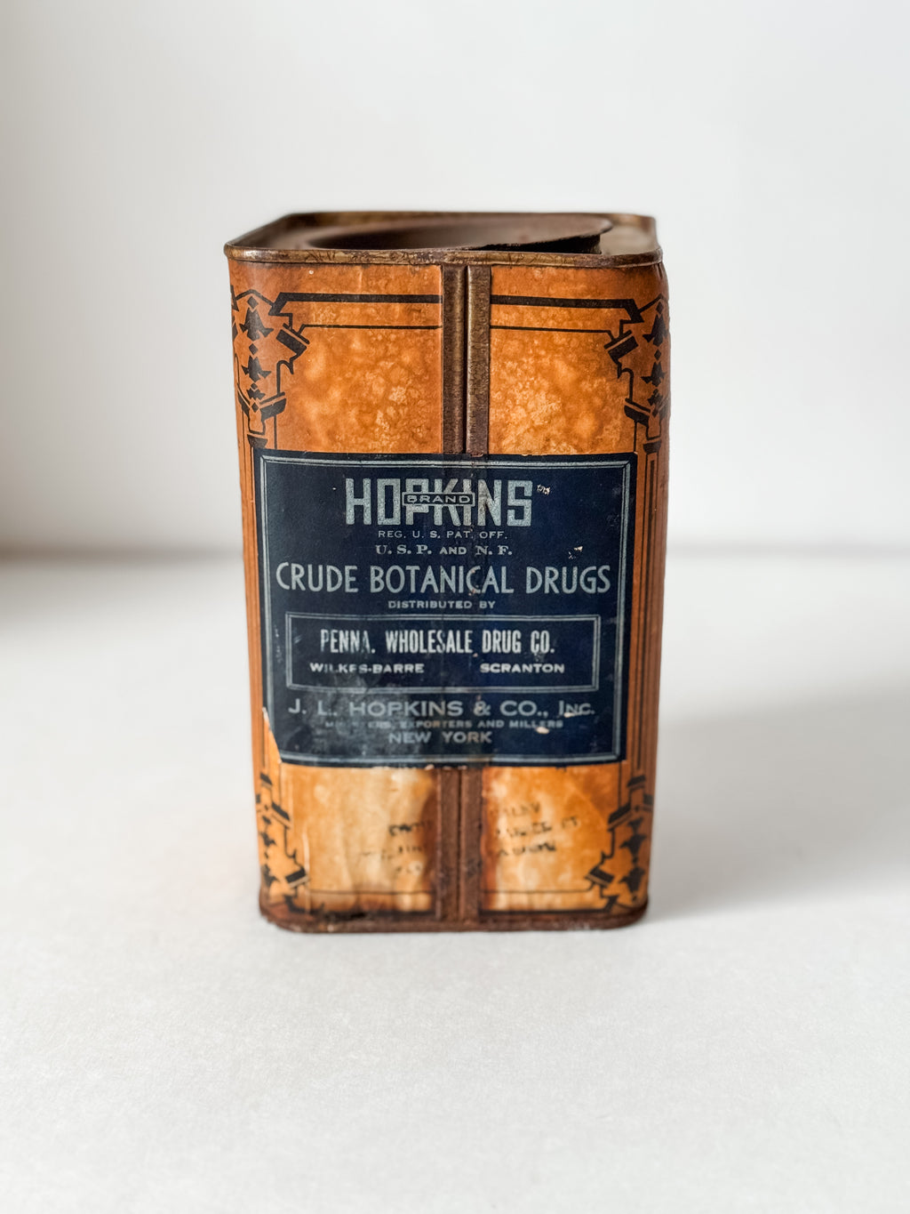 Antique Pharmaceutical Ginger Tin