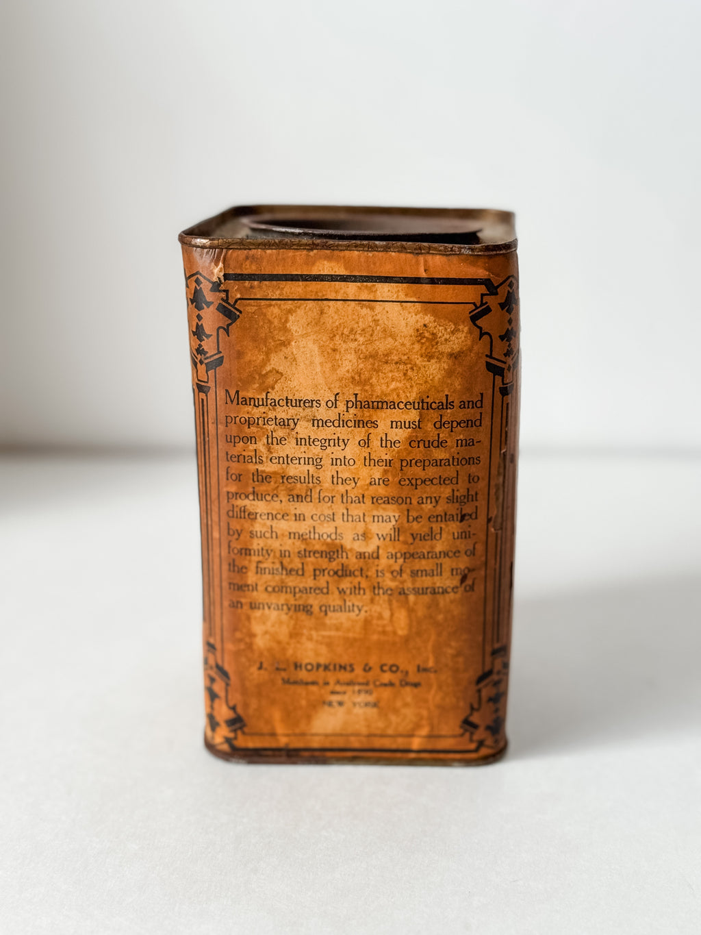 Antique Pharmaceutical Ginger Tin