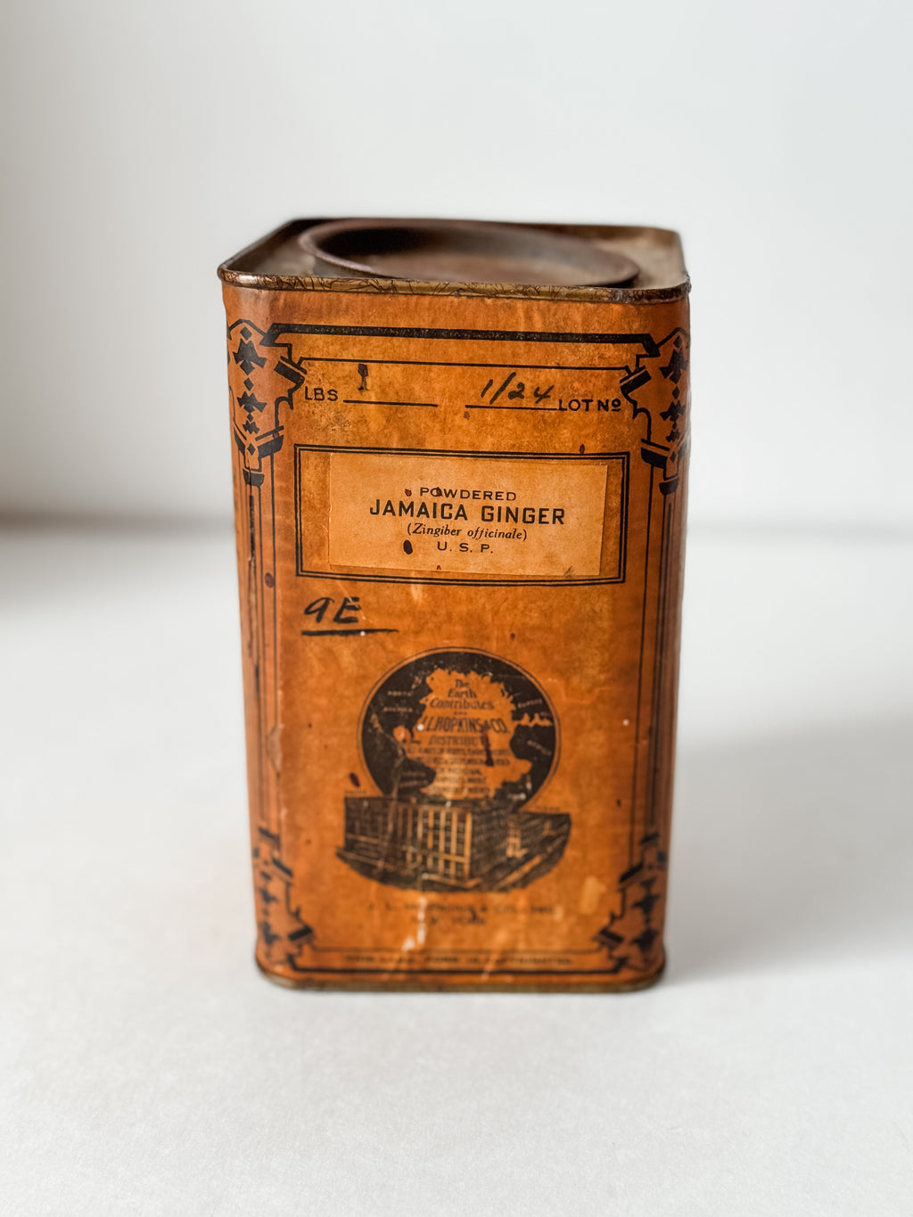 Antique Pharmaceutical Ginger Tin