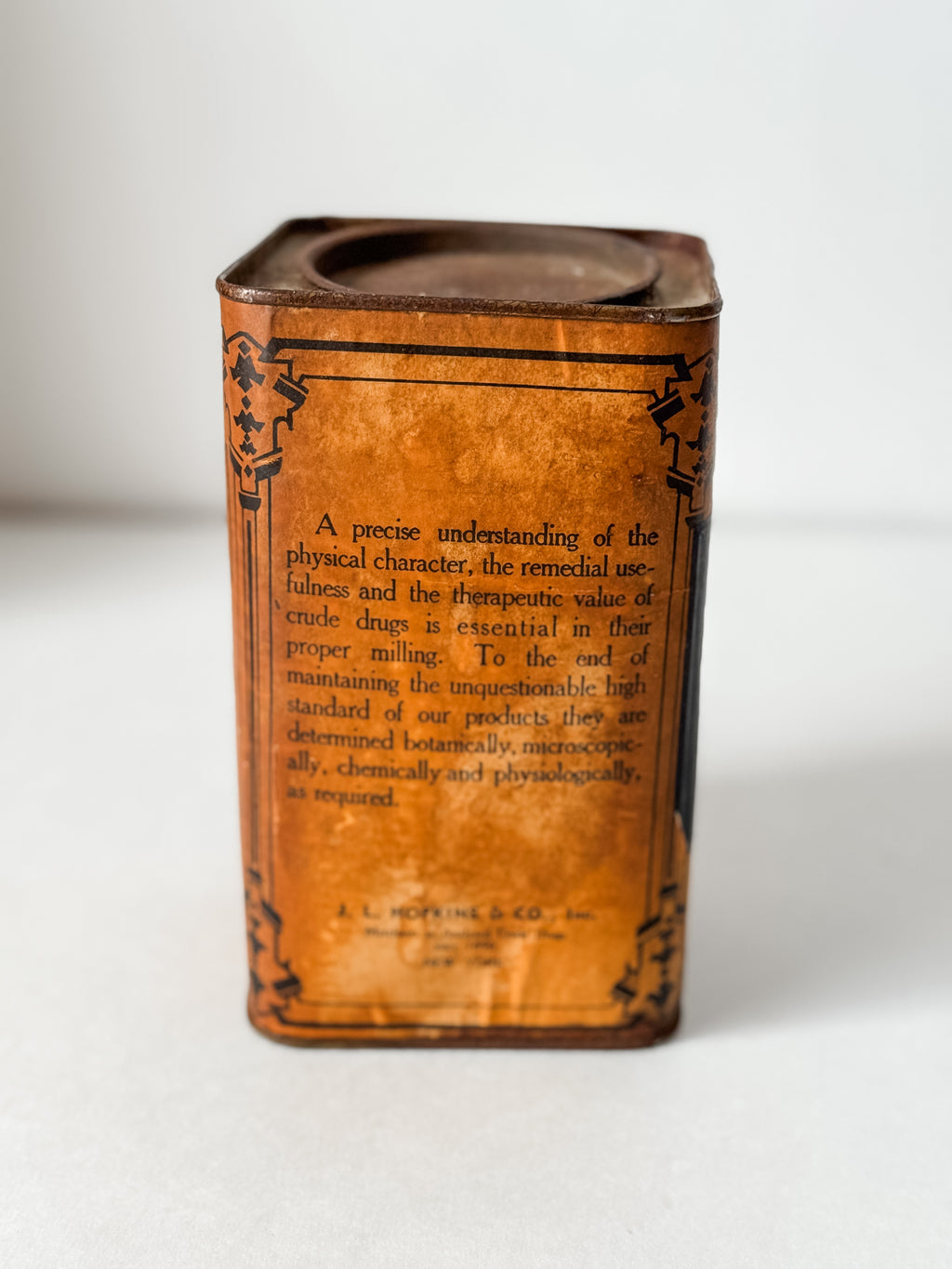 Antique Pharmaceutical Ginger Tin