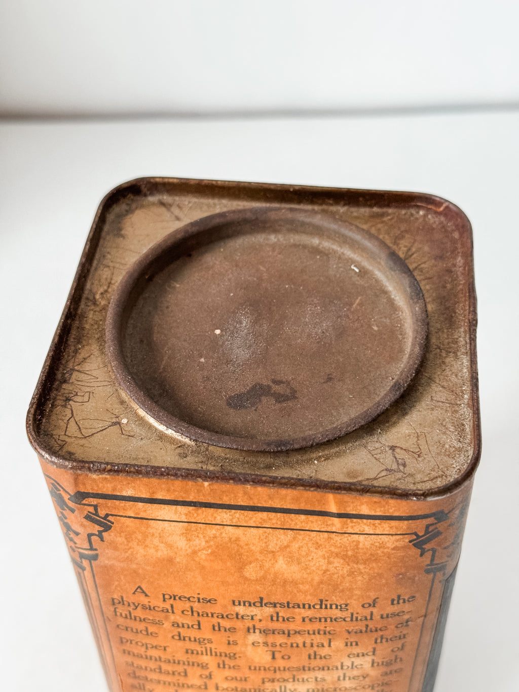 Antique Pharmaceutical Ginger Tin