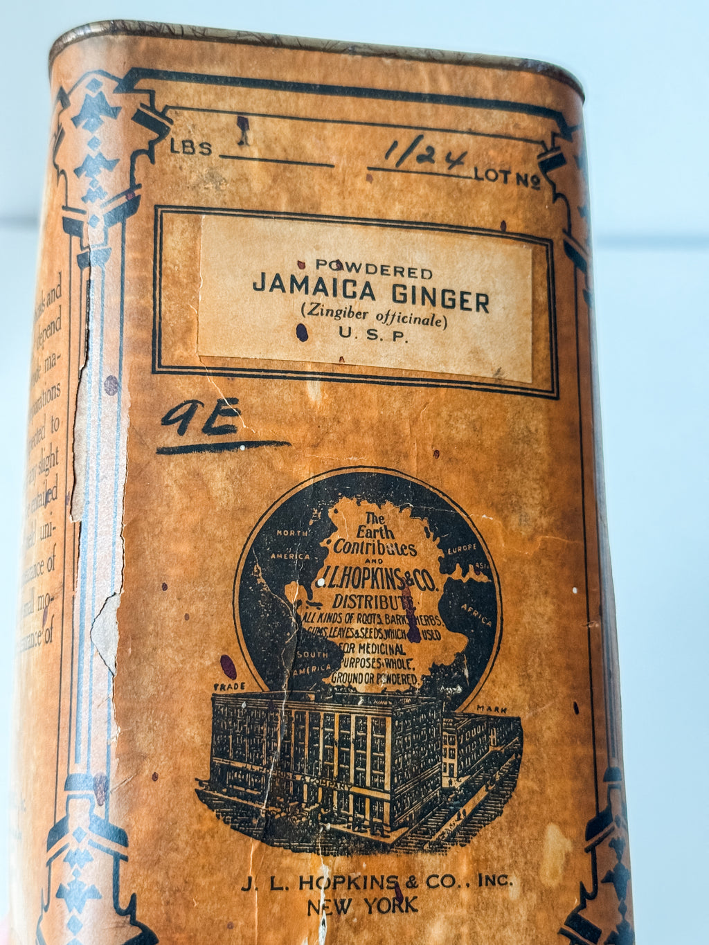 Antique Pharmaceutical Ginger Tin