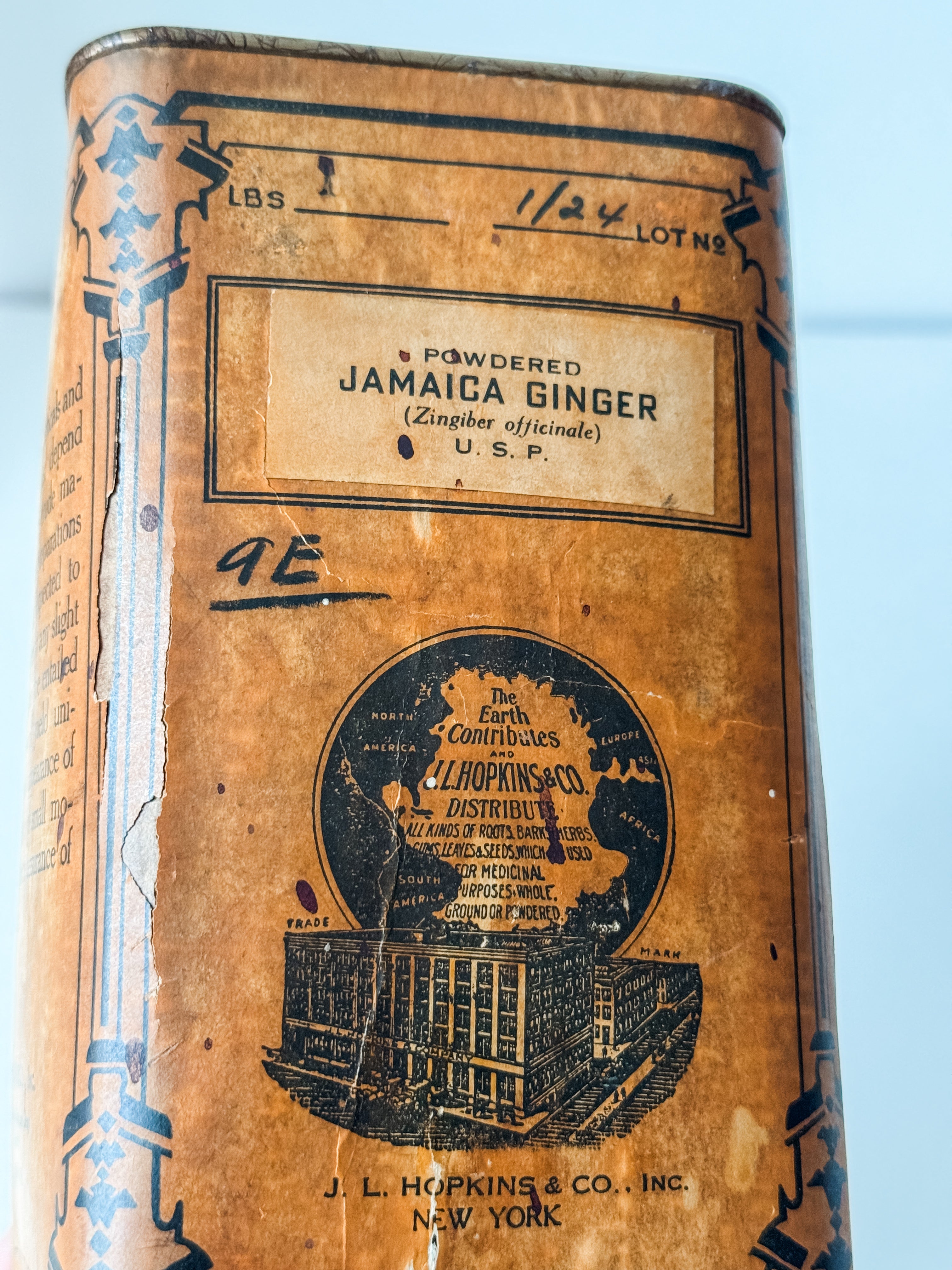 Antique Pharmaceutical Ginger Tin