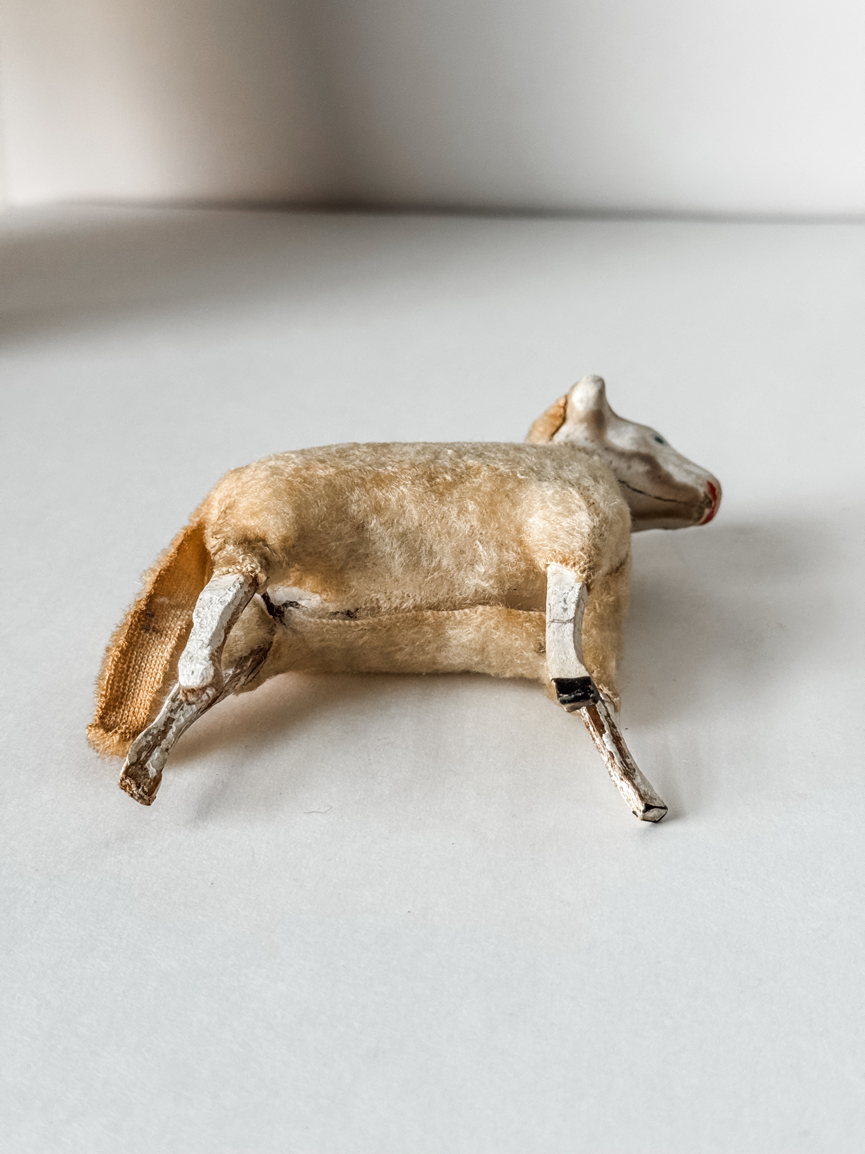 Large Antique Putz Sheep